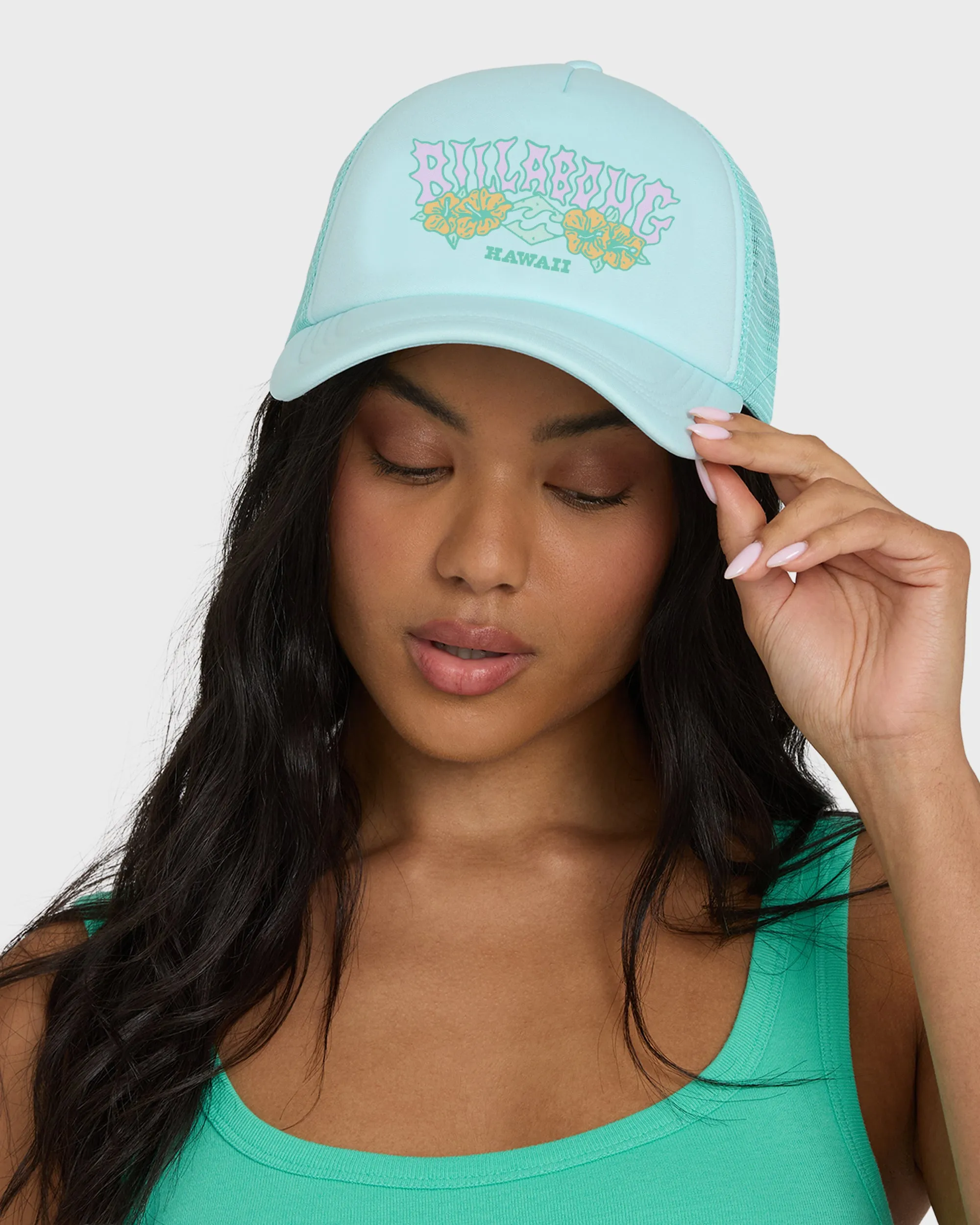 Across Waves Hawaii Trucker Hat - Clearwater sold by Billabong product image thumbnail 3