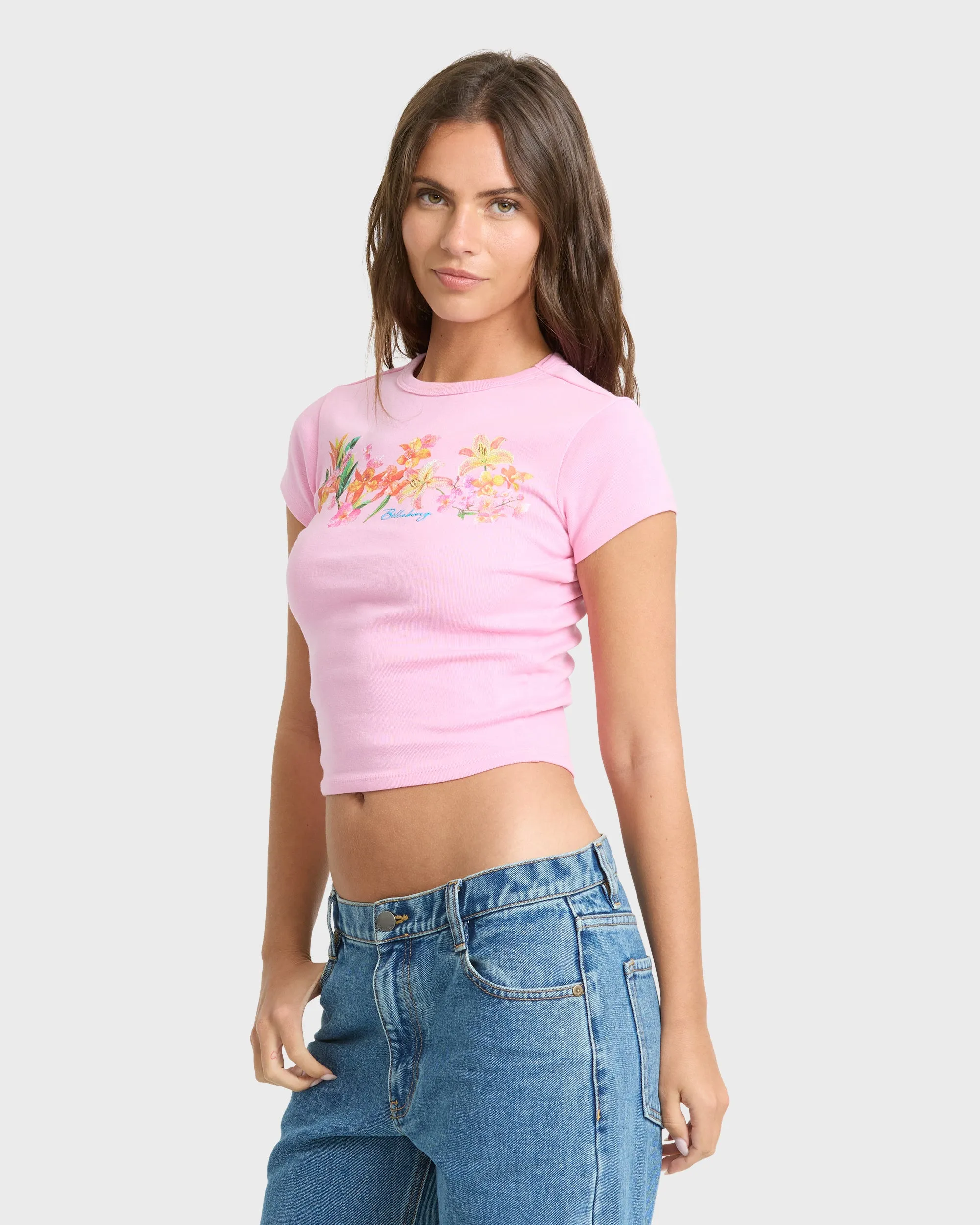 Wonderful Garden Short Sleeve Knit T-Shirt - Prism Pink sold by Billabong product image thumbnail 3