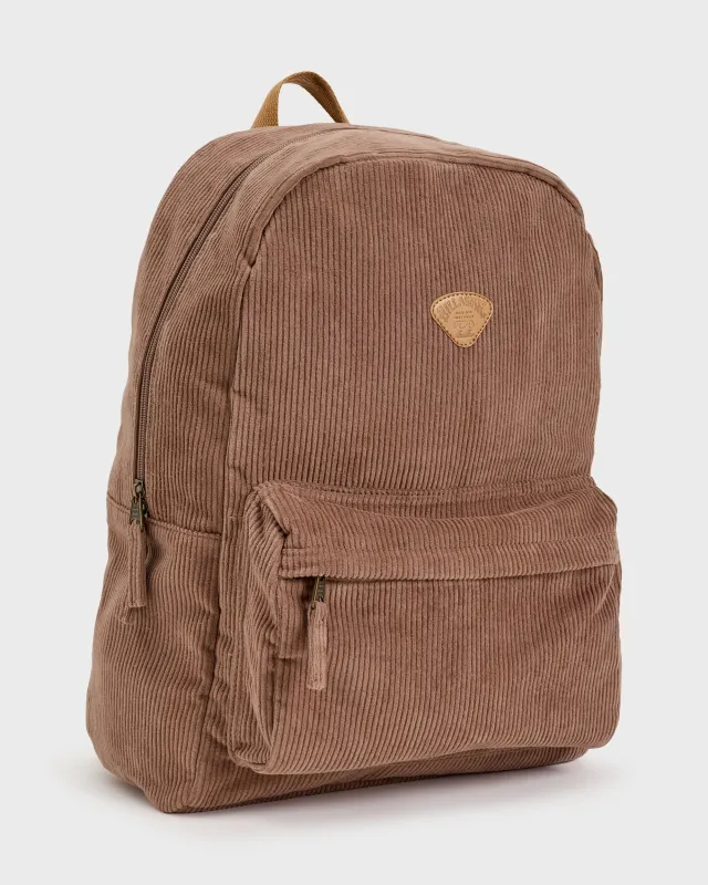 Schools Out Cord Backpack - Brown Stone made by Billabong