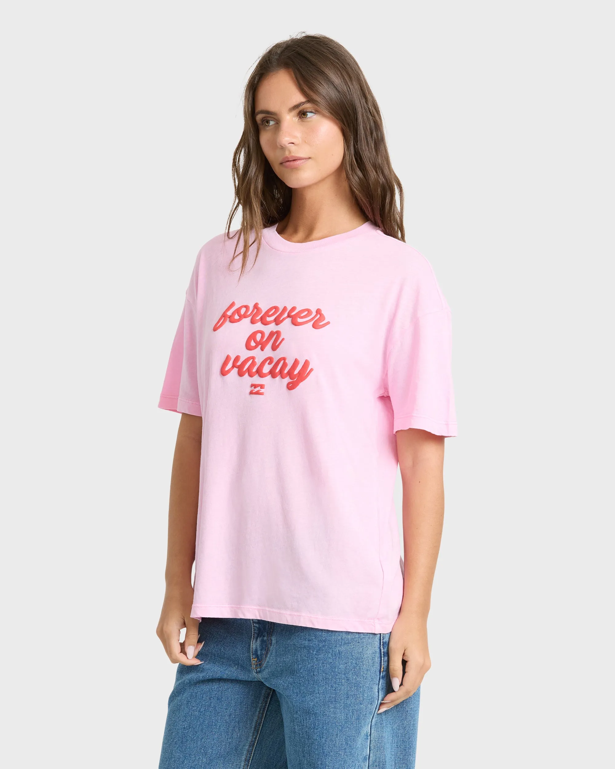 Vacay Forever Short Sleeve Knit T-Shirt - Prism Pink sold by Billabong product image thumbnail 3
