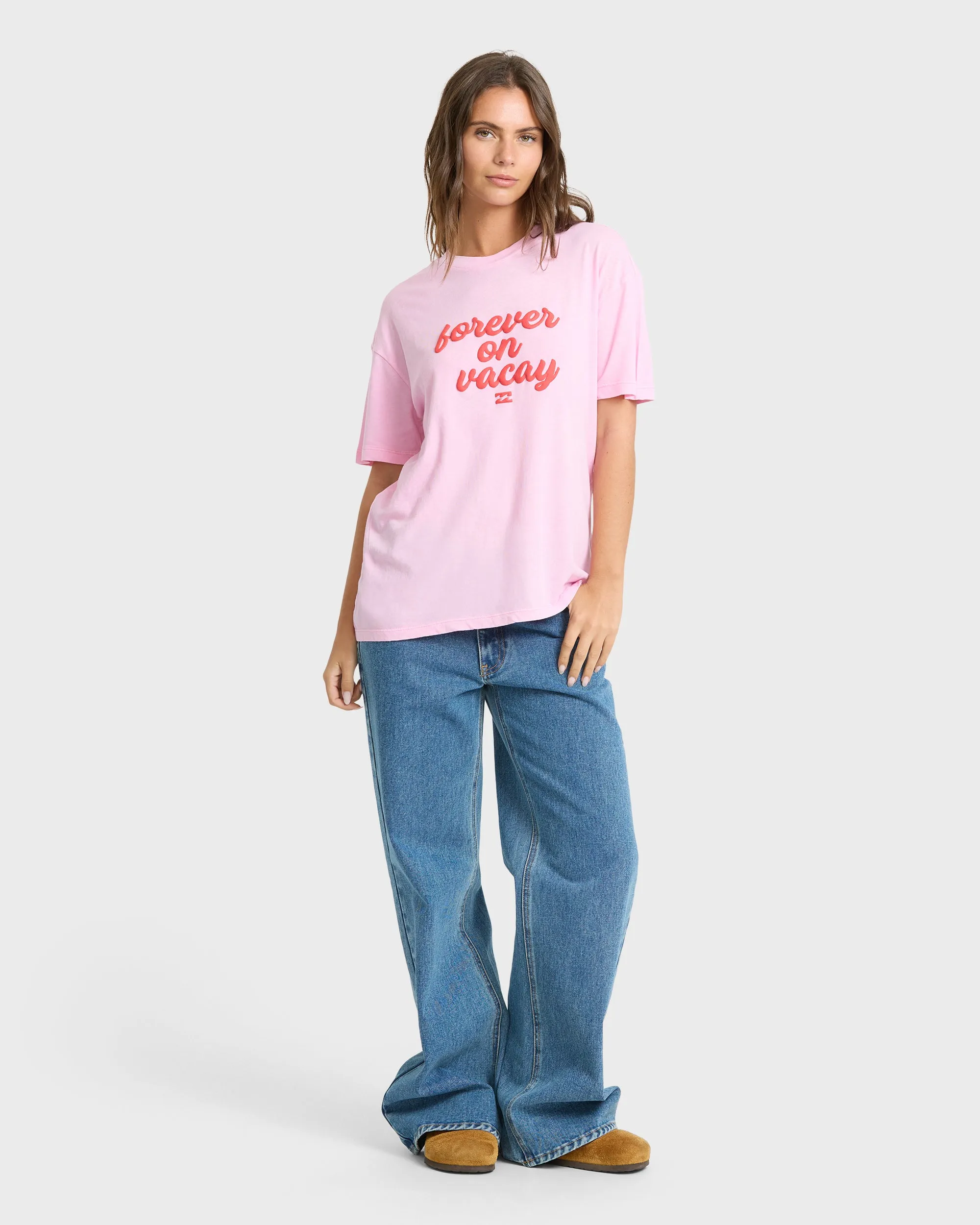 Vacay Forever Short Sleeve Knit T-Shirt - Prism Pink sold by Billabong product image thumbnail 4