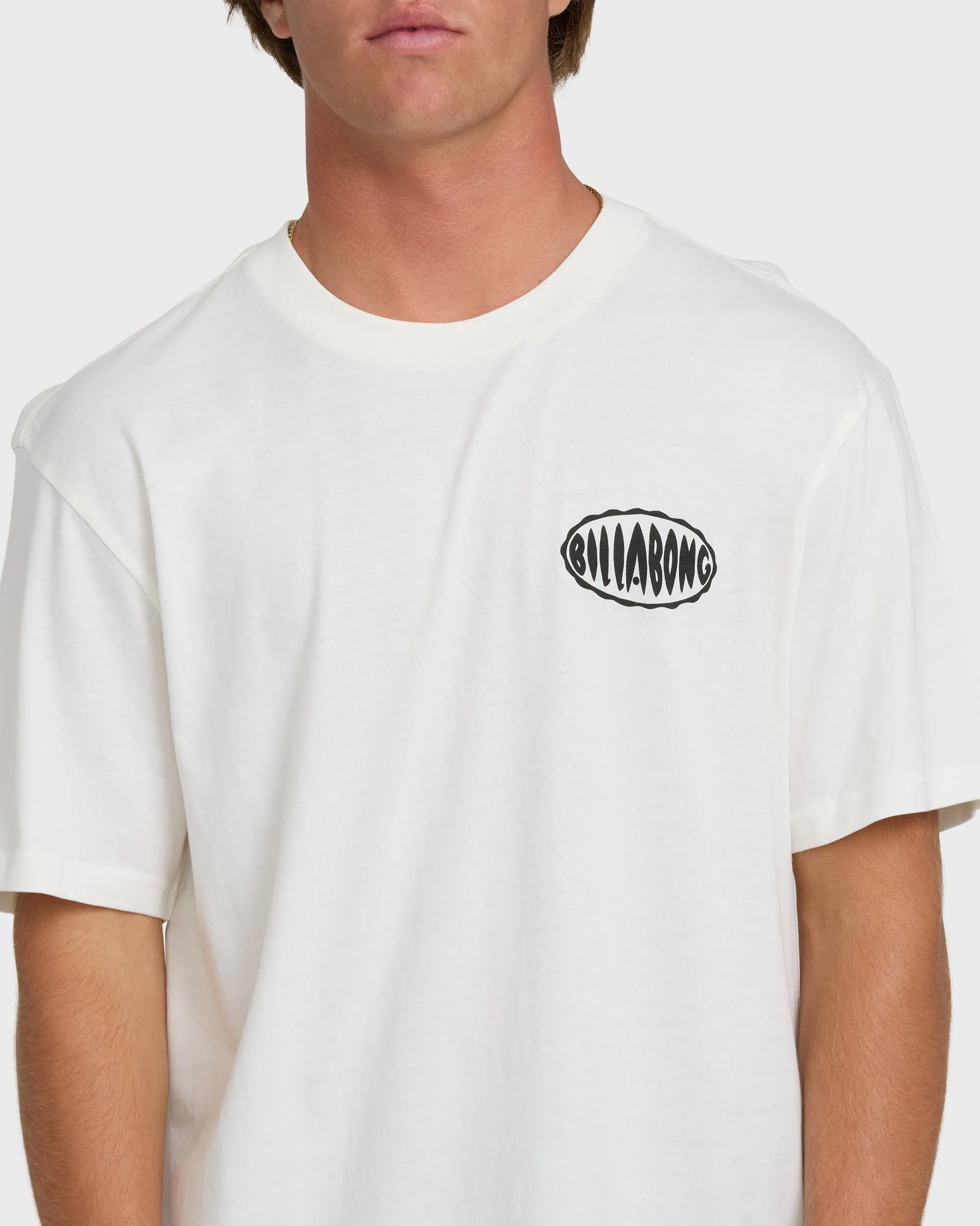 Nanda Ormond Burleigh Heads Premium Short Sleeve Cotton T-Shirt - Off White sold by Billabong product image thumbnail 5