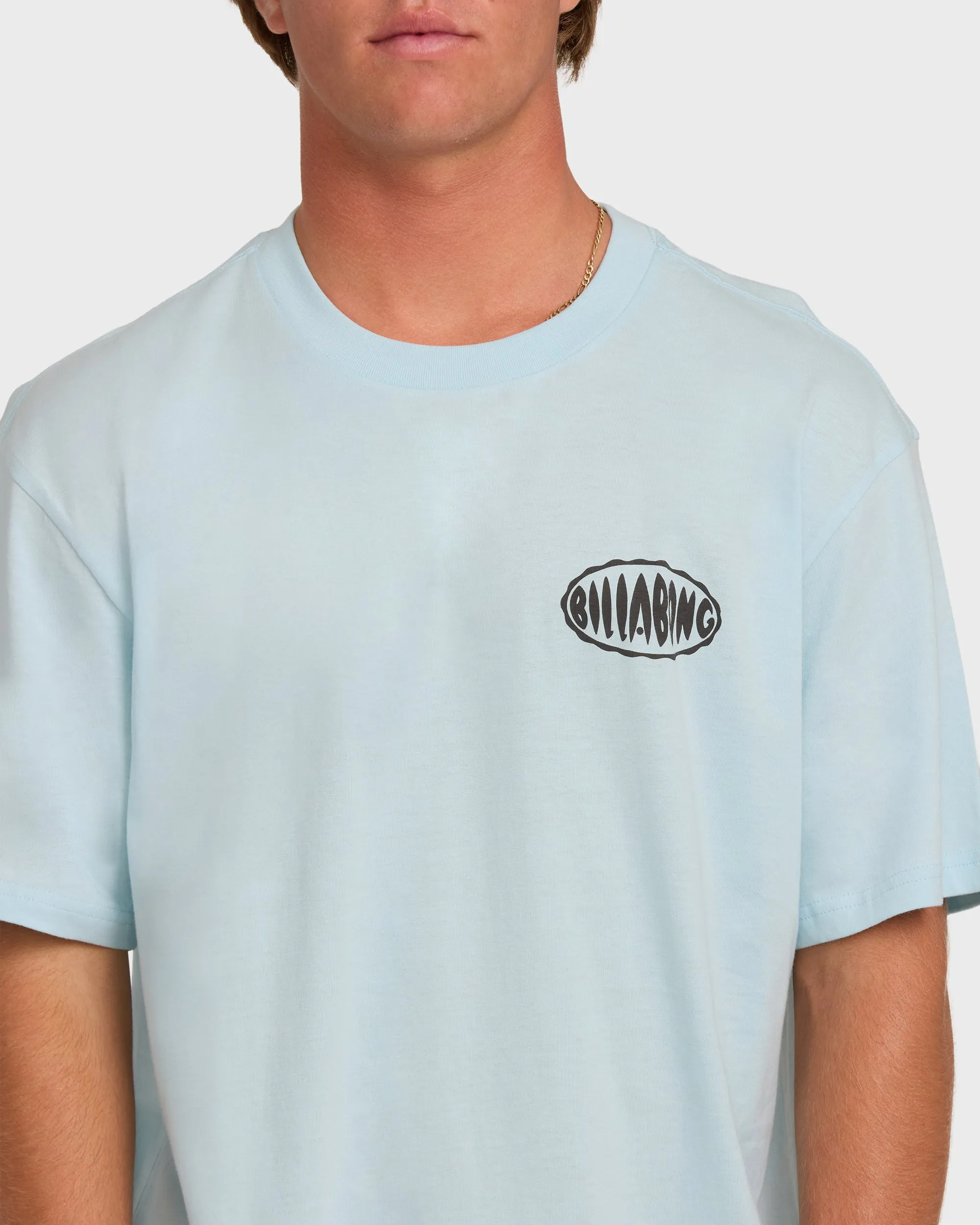 Nanda Ormond Burleigh Heads Premium Short Sleeve Cotton T-Shirt - Coastal Blue sold by Billabong product image thumbnail 5