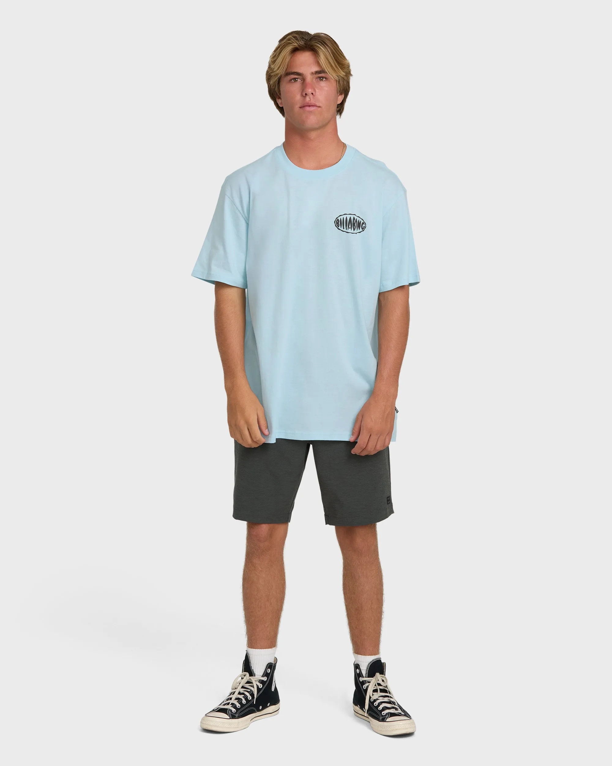 Nanda Ormond Burleigh Heads Premium Short Sleeve Cotton T-Shirt - Coastal Blue sold by Billabong product image thumbnail 4