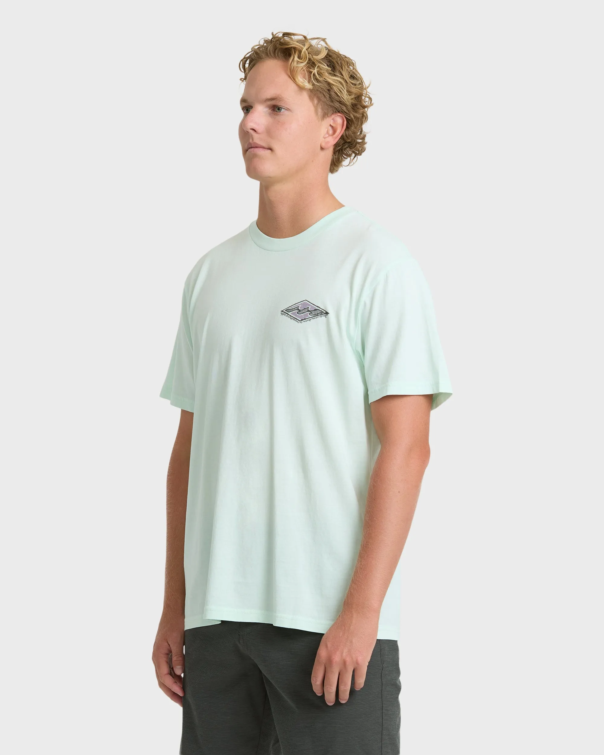 Heritage Arch Wave Washed Premium Short Sleeve Knit T-Shirt - Sea Glass sold by Billabong product image thumbnail 3