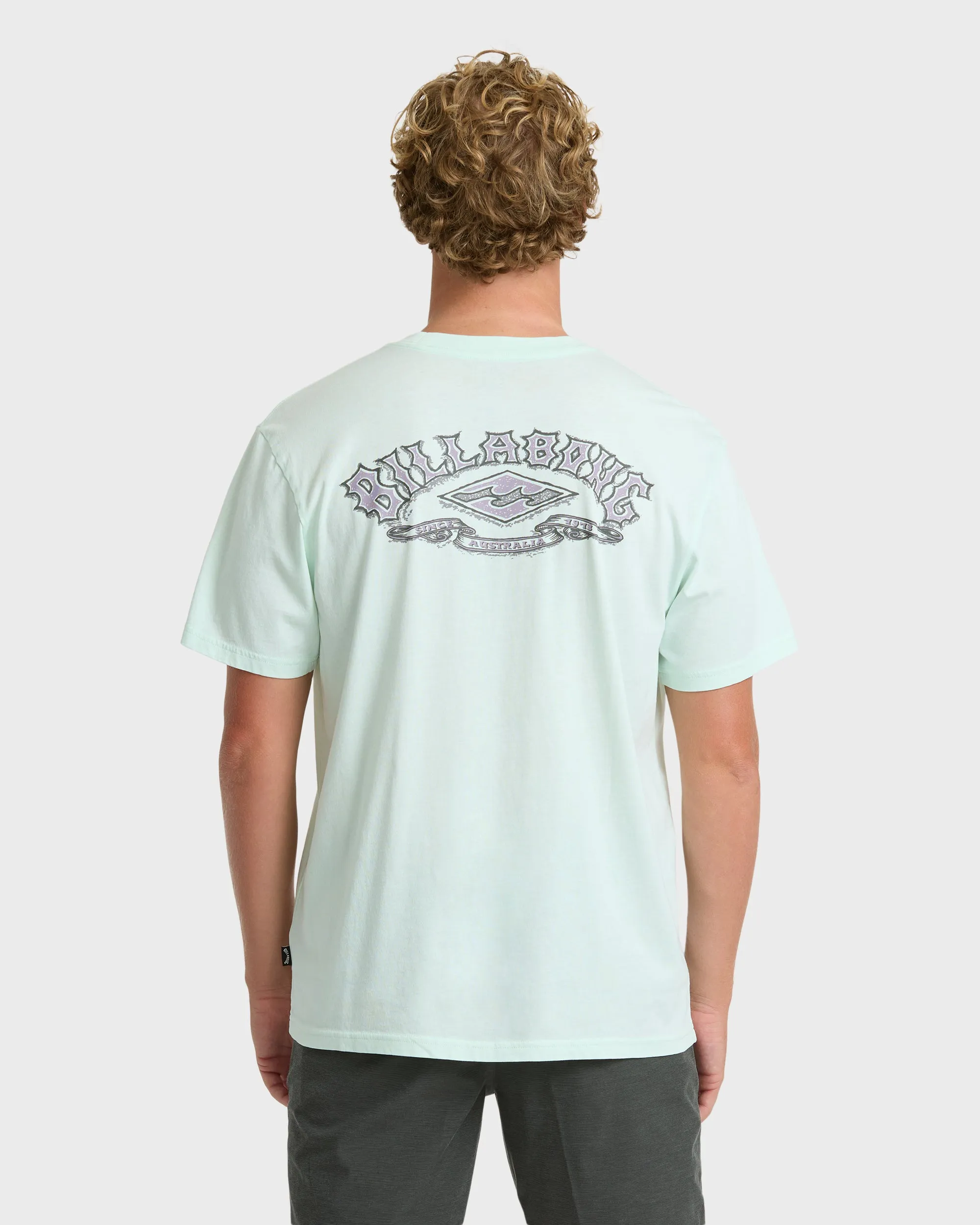 Heritage Arch Wave Washed Premium Short Sleeve Knit T-Shirt - Sea Glass sold by Billabong product image thumbnail 2