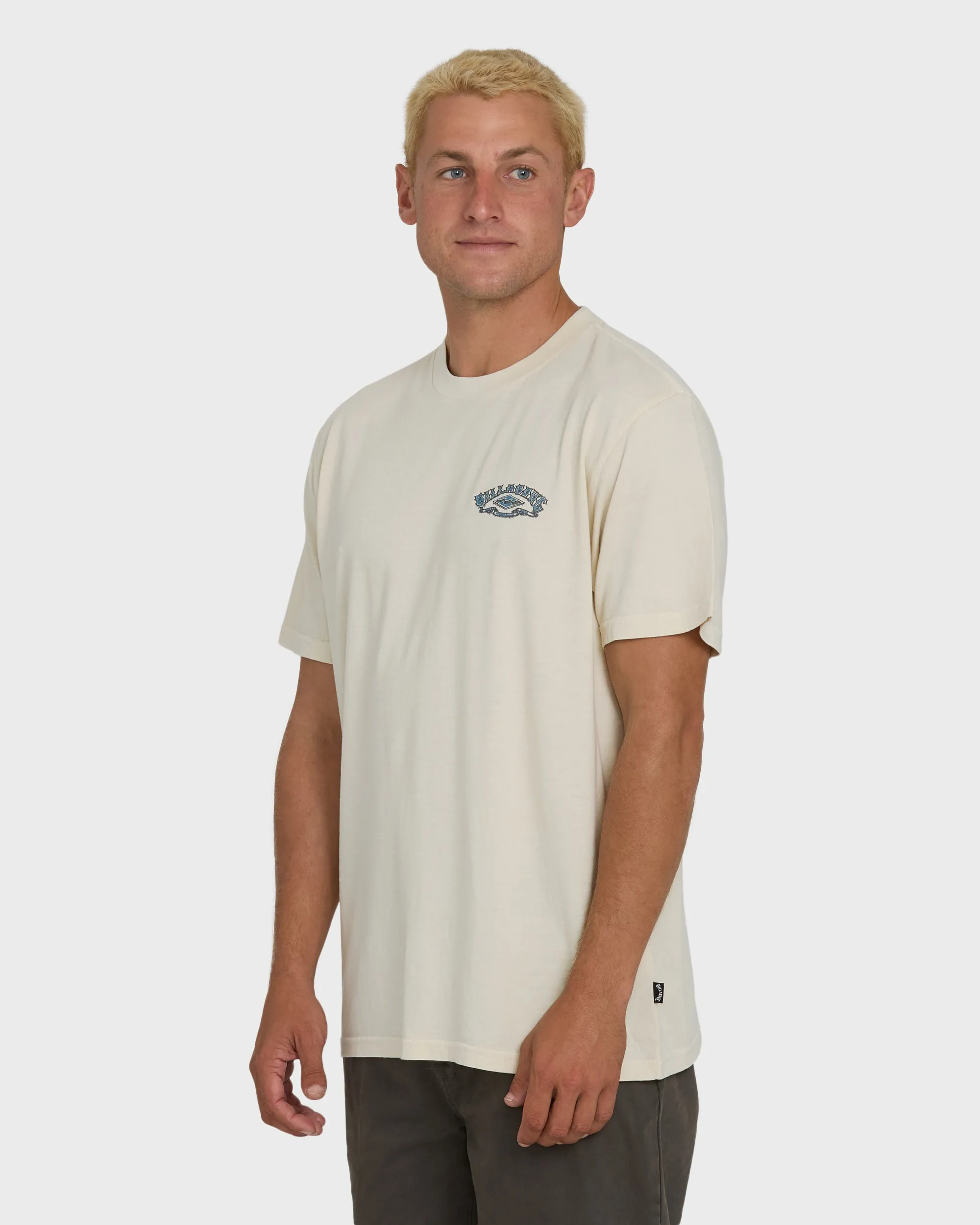 Heritage Arch Wave Washed Premium Short Sleeve Knit T-Shirt - Oatmeal sold by Billabong product image thumbnail 3