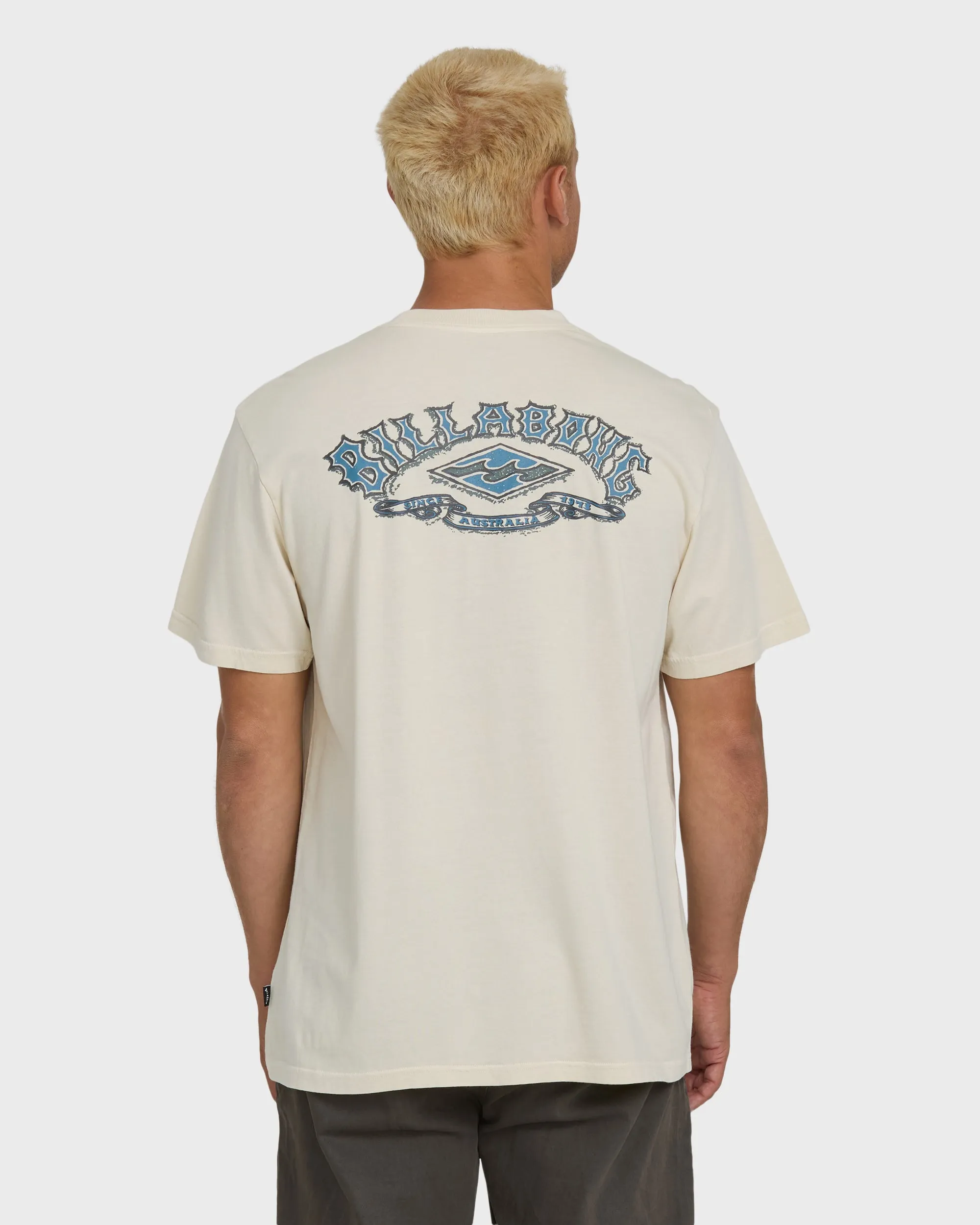 Heritage Arch Wave Washed Premium Short Sleeve Knit T-Shirt - Oatmeal sold by Billabong product image thumbnail 2