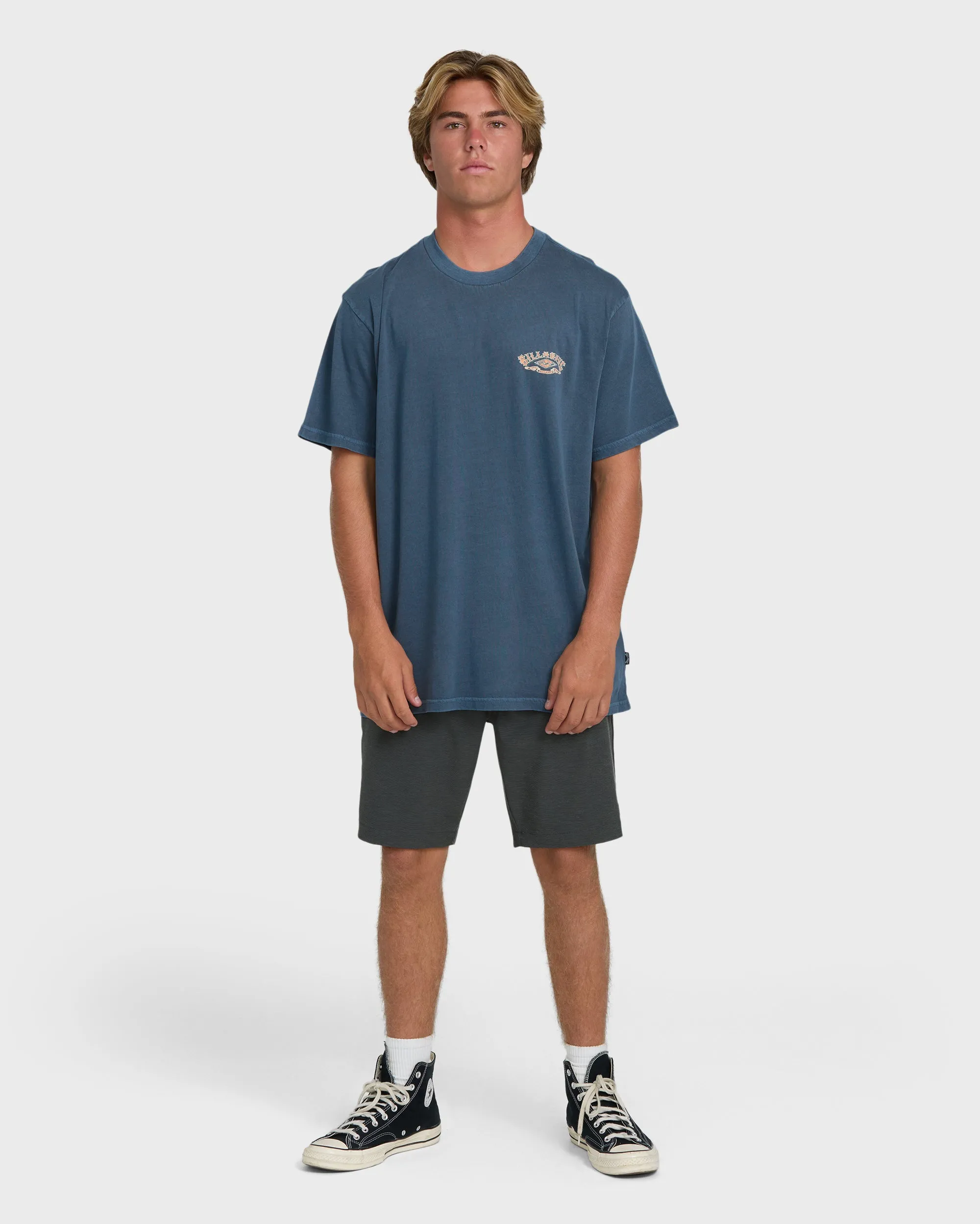 Heritage Arch Wave Washed Premium Short Sleeve Knit T-Shirt - Dark Denim sold by Billabong product image thumbnail 4