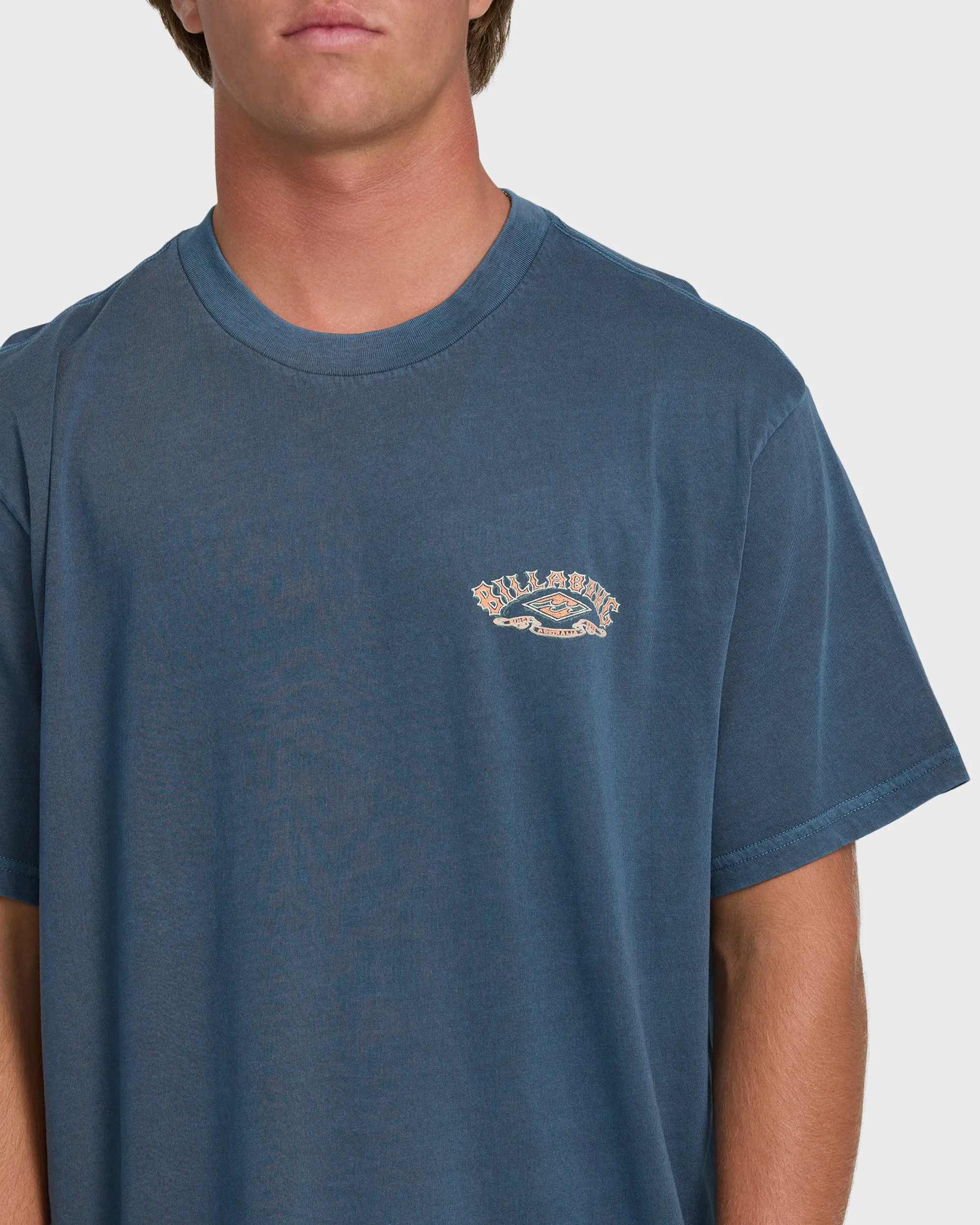 Heritage Arch Wave Washed Premium Short Sleeve Knit T-Shirt - Dark Denim sold by Billabong product image thumbnail 5