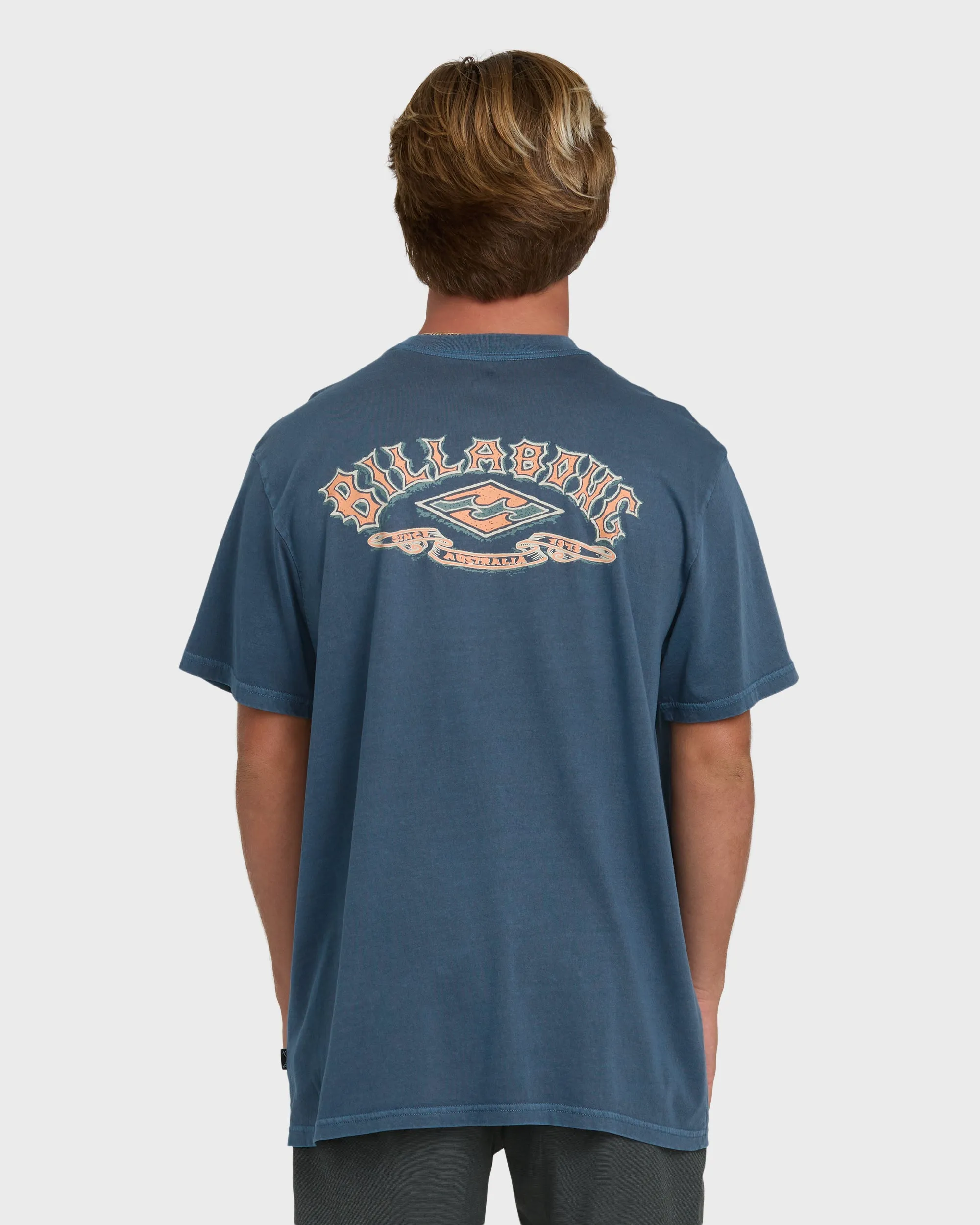 Heritage Arch Wave Washed Premium Short Sleeve Knit T-Shirt - Dark Denim sold by Billabong product image thumbnail 2
