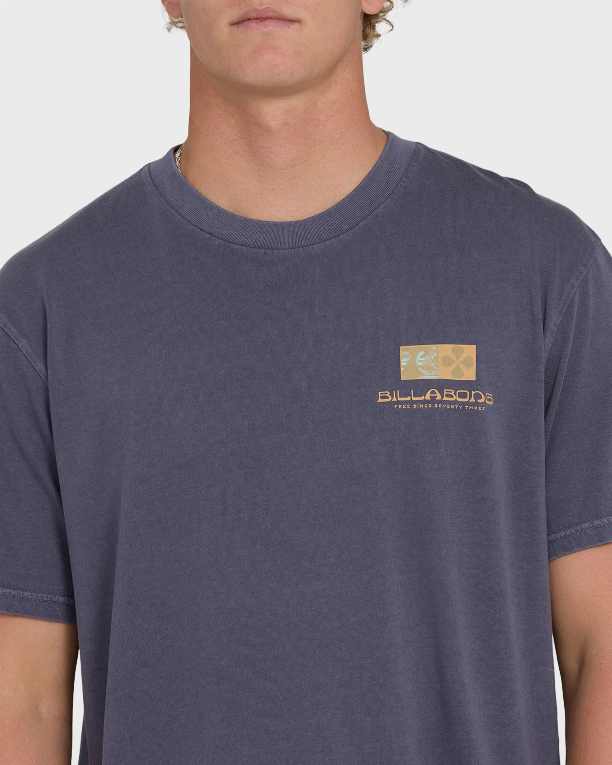 Glyph Wave Washed Premium Short Sleeve Cotton T-Shirt - Greystone sold by Billabong product image thumbnail 5