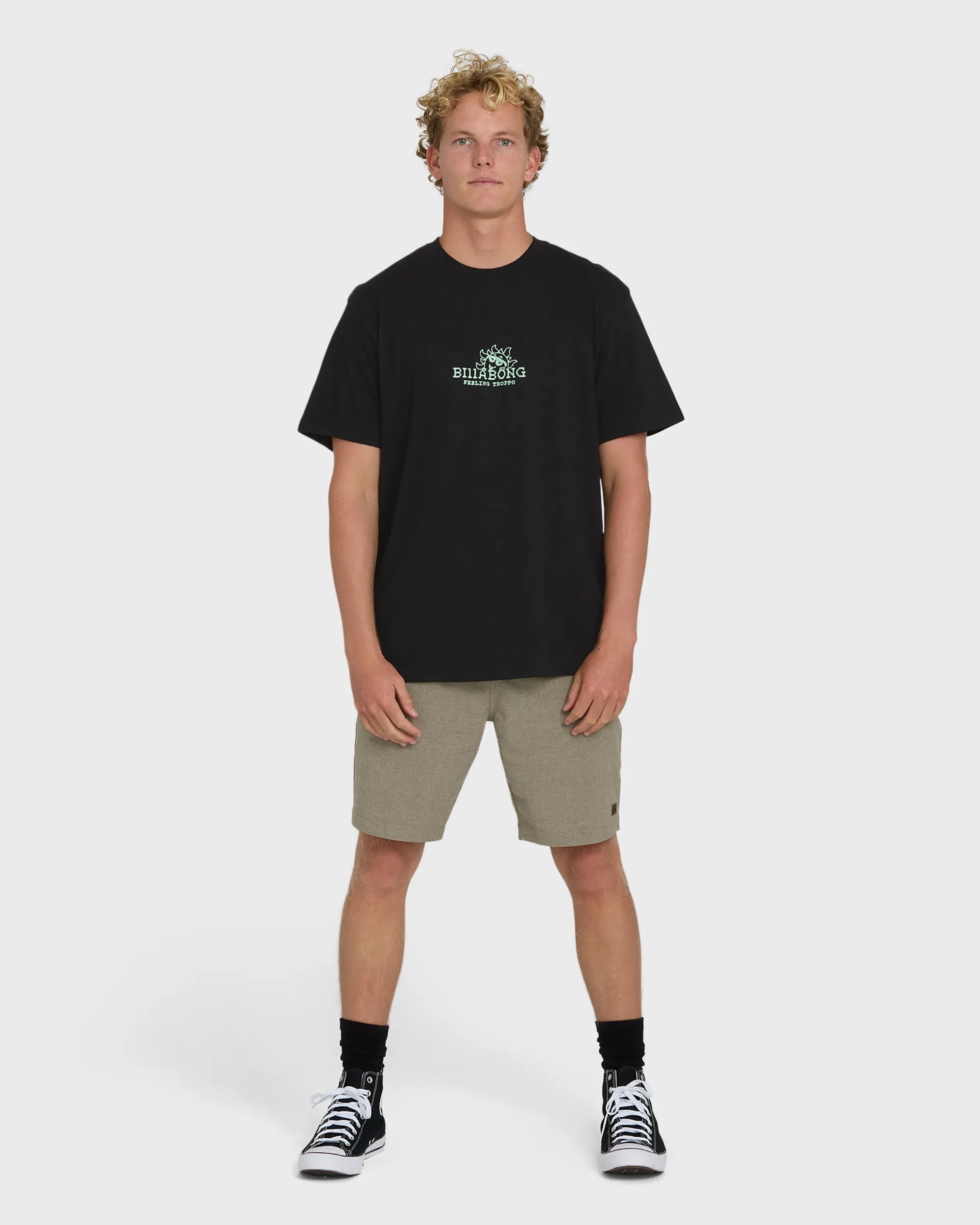 Peek Premium Short Sleeve Knit T-Shirt - Black sold by Billabong product image thumbnail 4