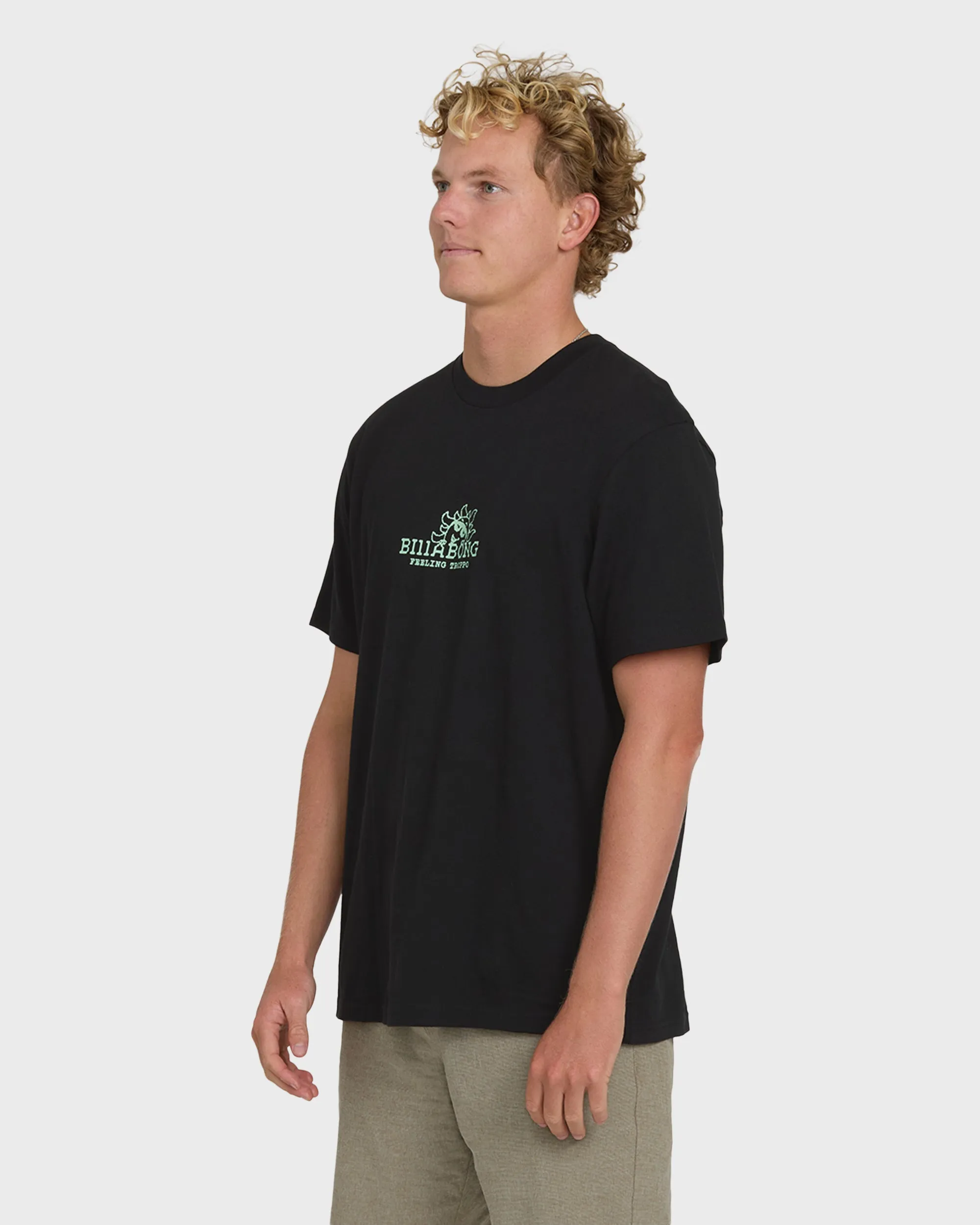 Peek Premium Short Sleeve Knit T-Shirt - Black sold by Billabong product image thumbnail 3