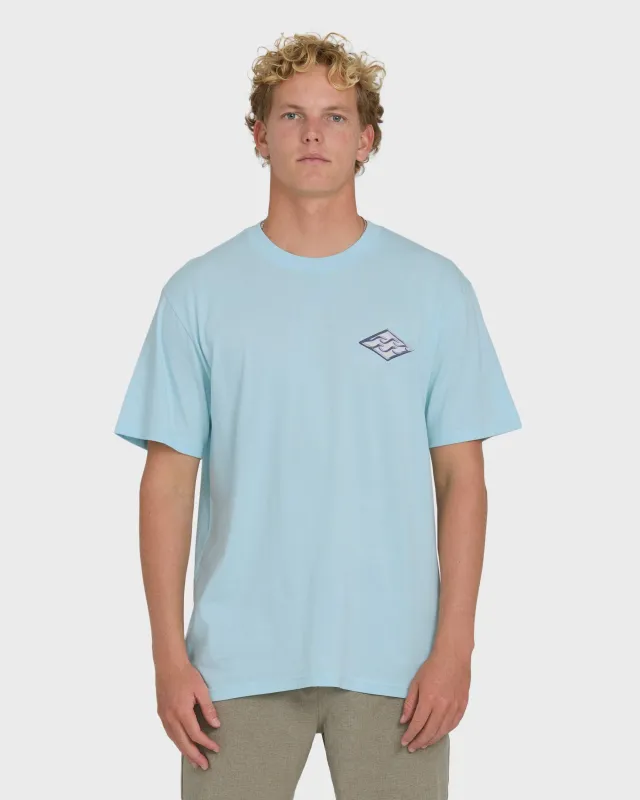 Dim Arch Premium Short Sleeve Knit T-Shirt - Coastal Blue made by Billabong