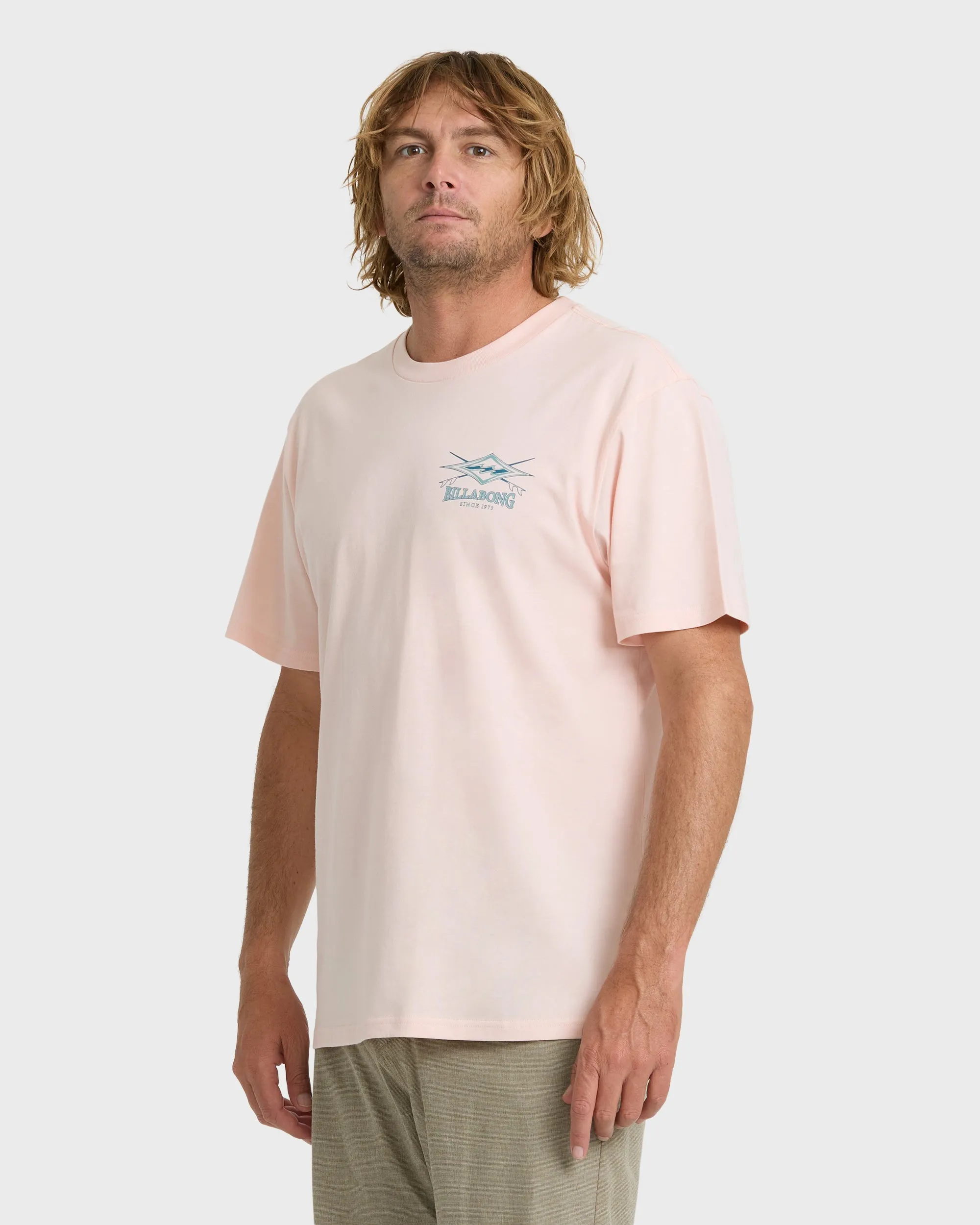 Crossboards Premium Short Sleeve Knit T-Shirt - Light Pink sold by Billabong product image thumbnail 3