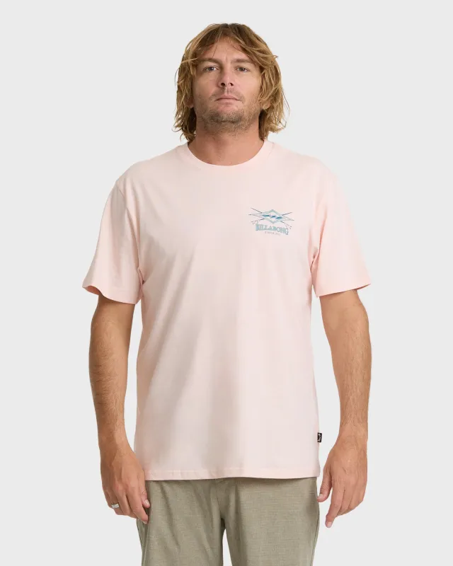 Crossboards Premium Short Sleeve Knit T-Shirt - Light Pink made by Billabong