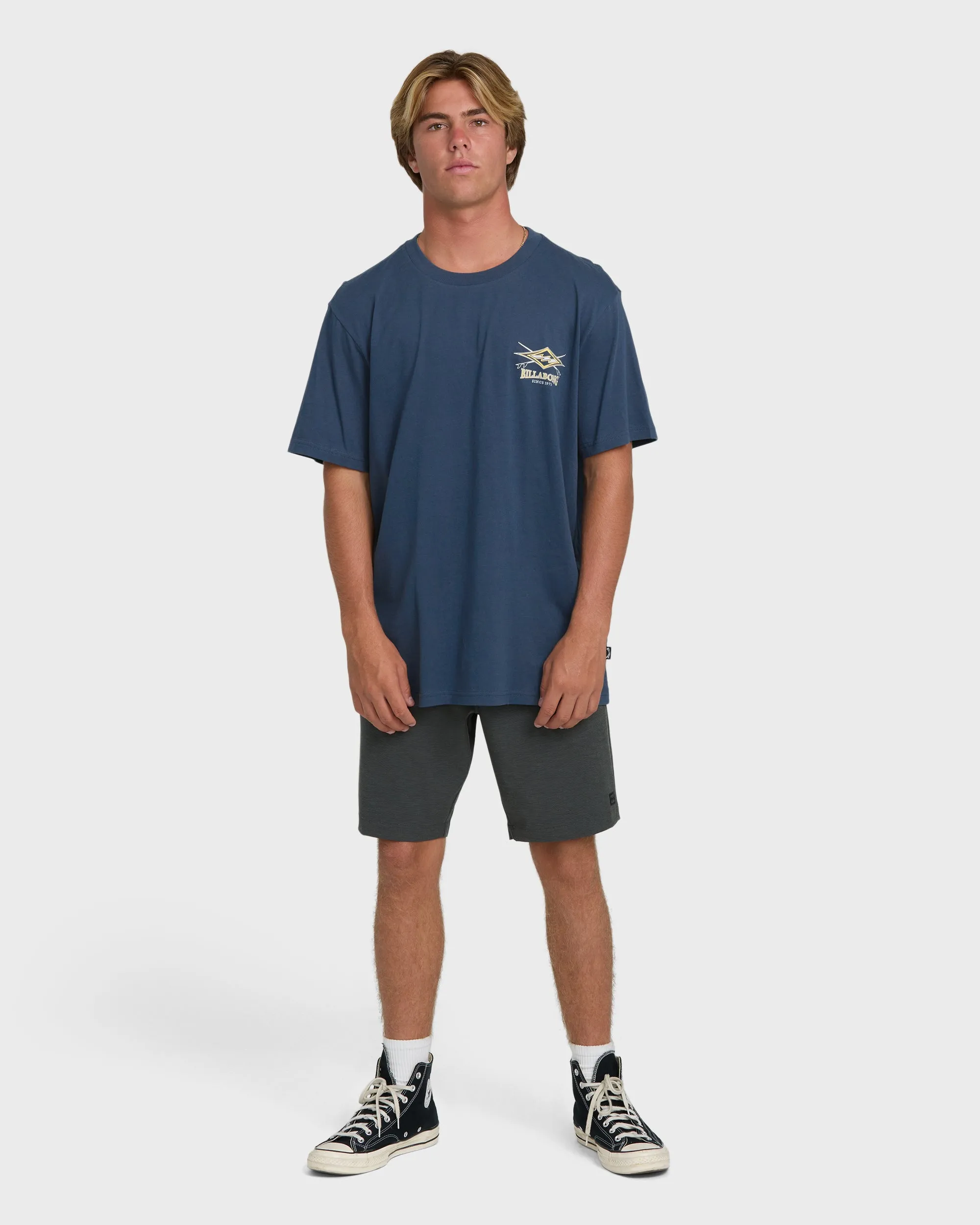 Crossboards Premium Short Sleeve Knit T-Shirt - Dark Denim sold by Billabong product image thumbnail 4