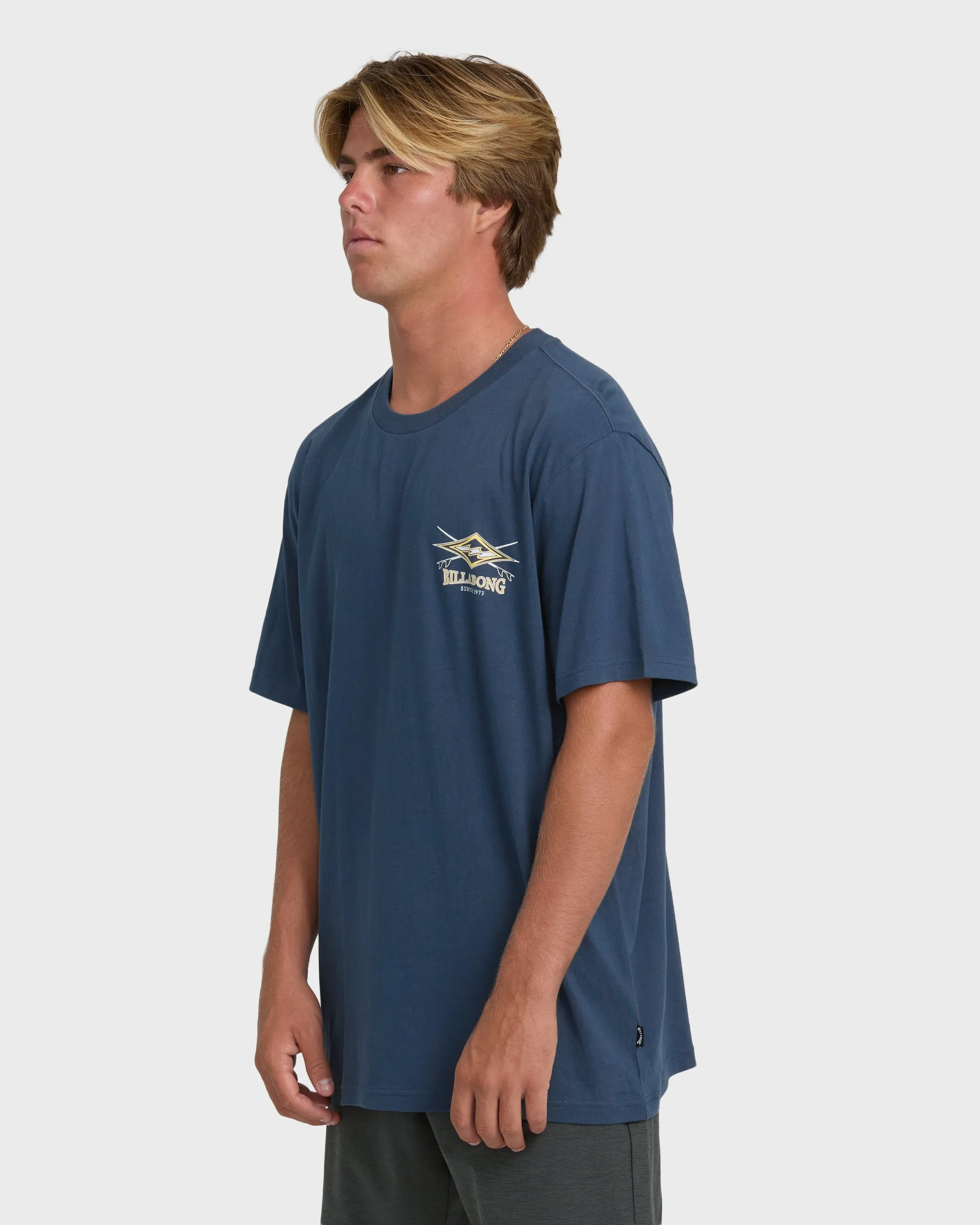 Crossboards Premium Short Sleeve Knit T-Shirt - Dark Denim sold by Billabong product image thumbnail 3