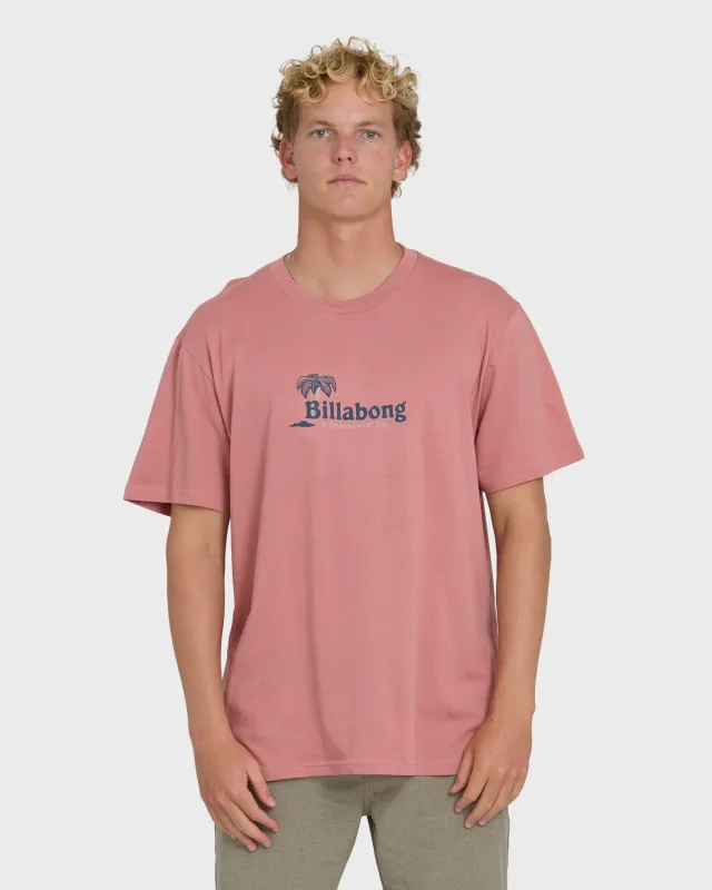 Check Out Premium Short Sleeve Knit T-Shirt - Ash Rose made by Billabong