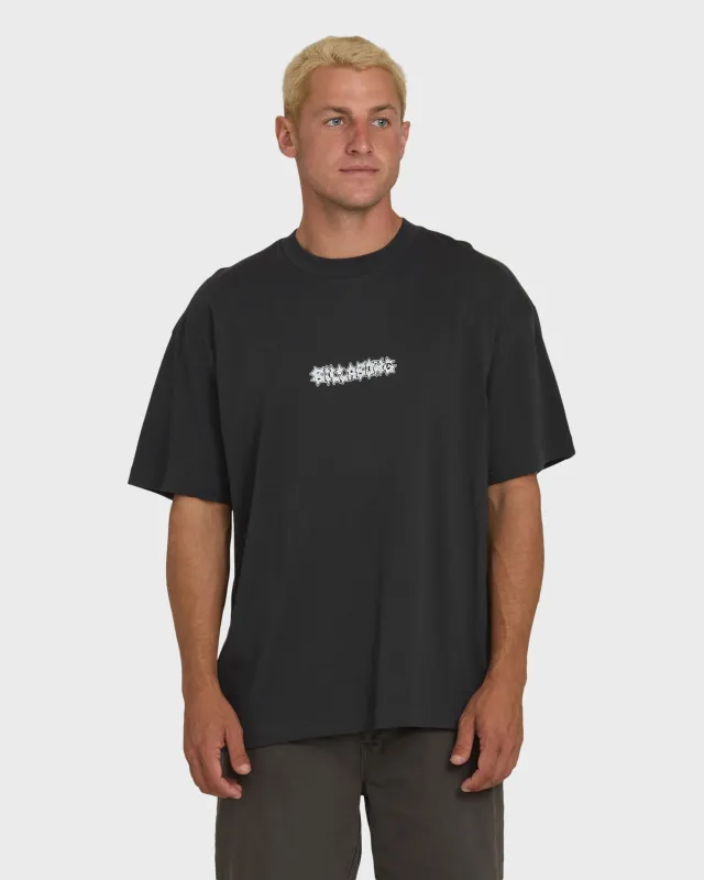Marrow OG Short Sleeve Knit T-Shirt - Washed Black made by Billabong
