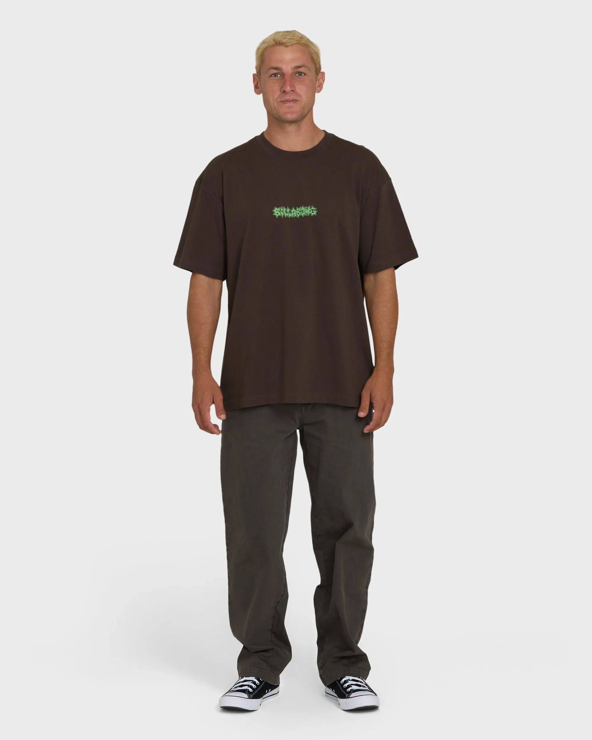 Marrow OG Short Sleeve Knit T-Shirt - Chocolate Brown sold by Billabong product image thumbnail 4