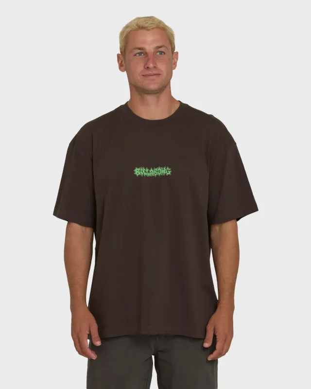 Marrow OG Short Sleeve Knit T-Shirt - Chocolate Brown made by Billabong