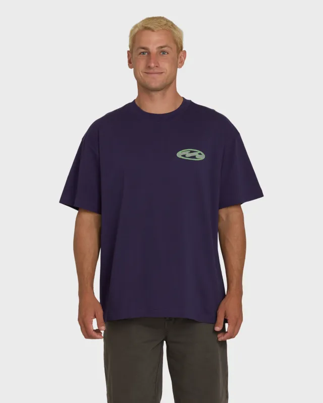 Bad Dog Tonedawg OG Short Sleeve Knit T-Shirt - Purple Velvet made by Billabong