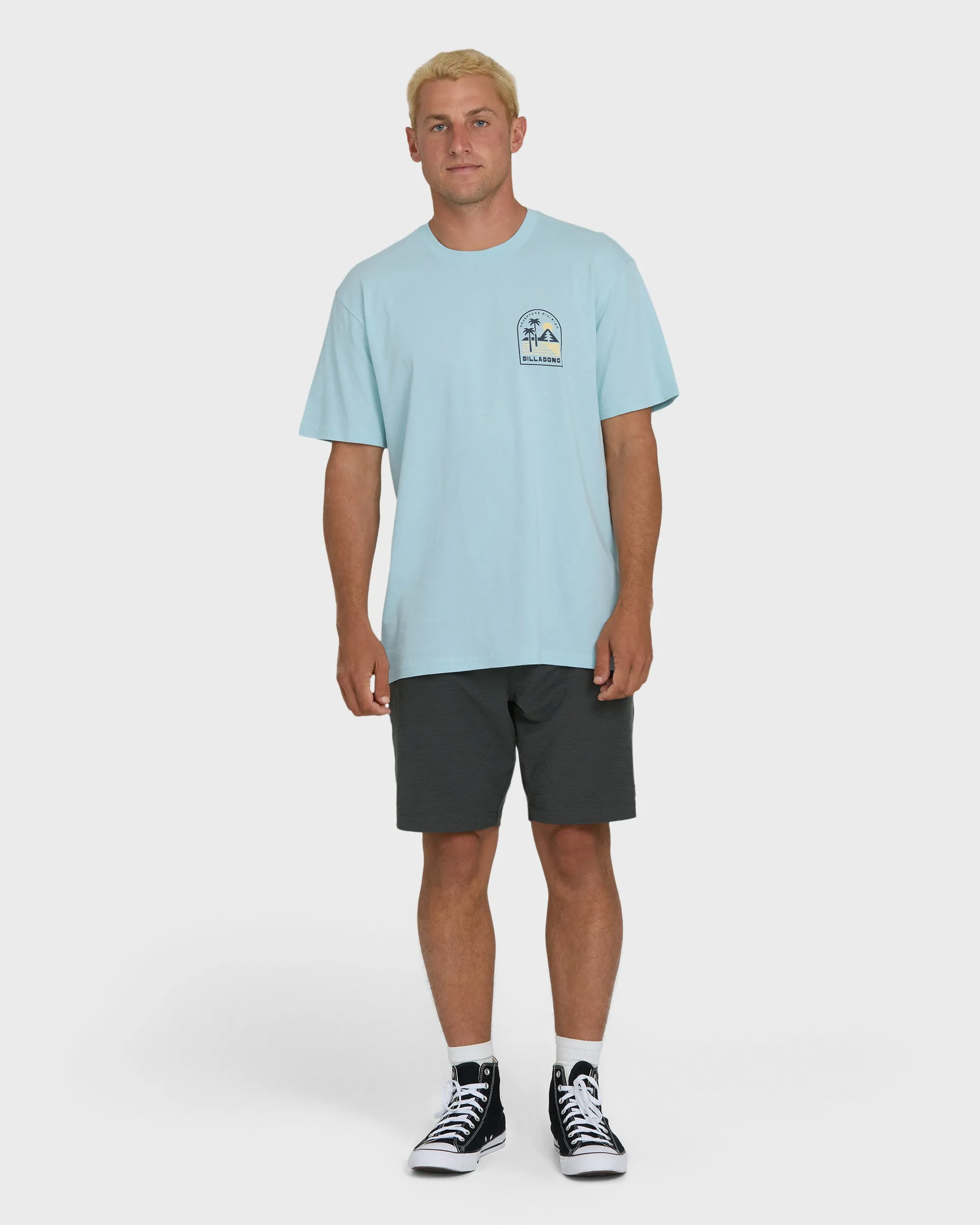A/Div Sun Down Premium Short Sleeve Knit T-Shirt - Winter Sky sold by Billabong product image thumbnail 4