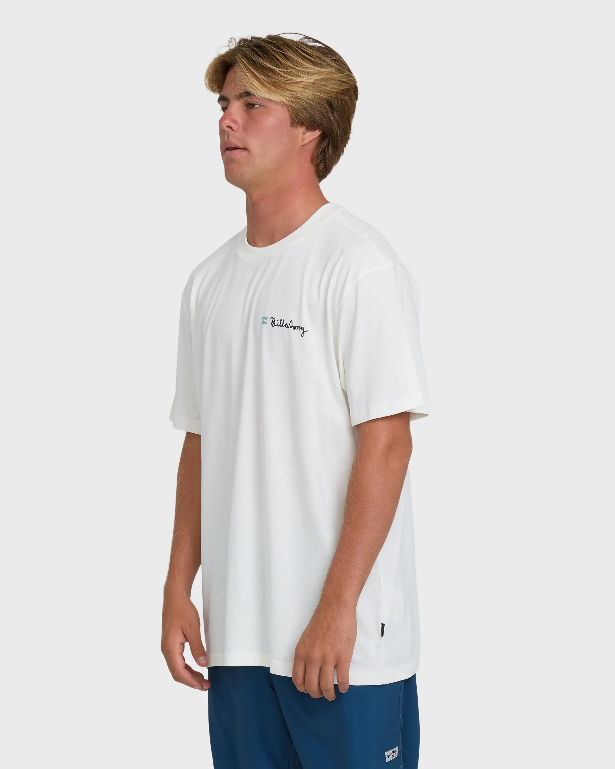 Making Tracks Premium Short Sleeve Knit T-Shirt - Off White sold by Billabong product image thumbnail 3