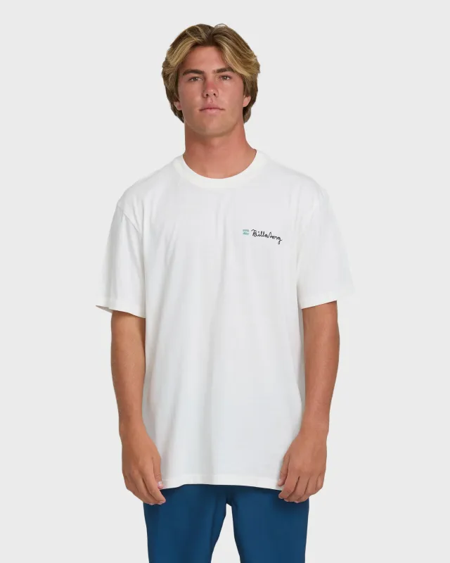 Making Tracks Premium Short Sleeve Knit T-Shirt - Off White made by Billabong