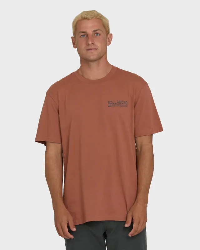 A/Div Agave Premium Short Sleeve Cotton T-Shirt - Cedar Wood made by Billabong