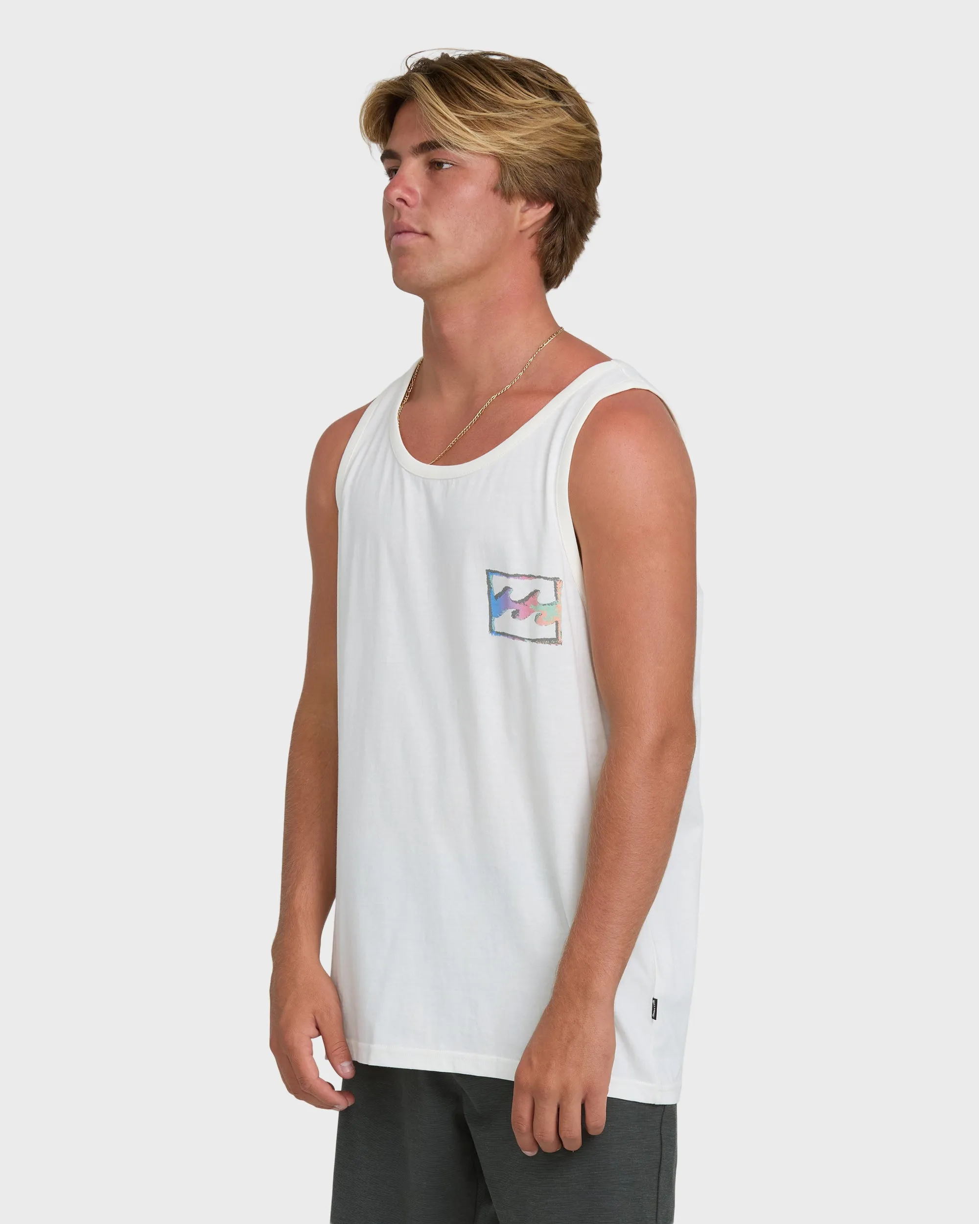 Crayon Wave Premium Tank Top - Off White sold by Billabong product image thumbnail 3