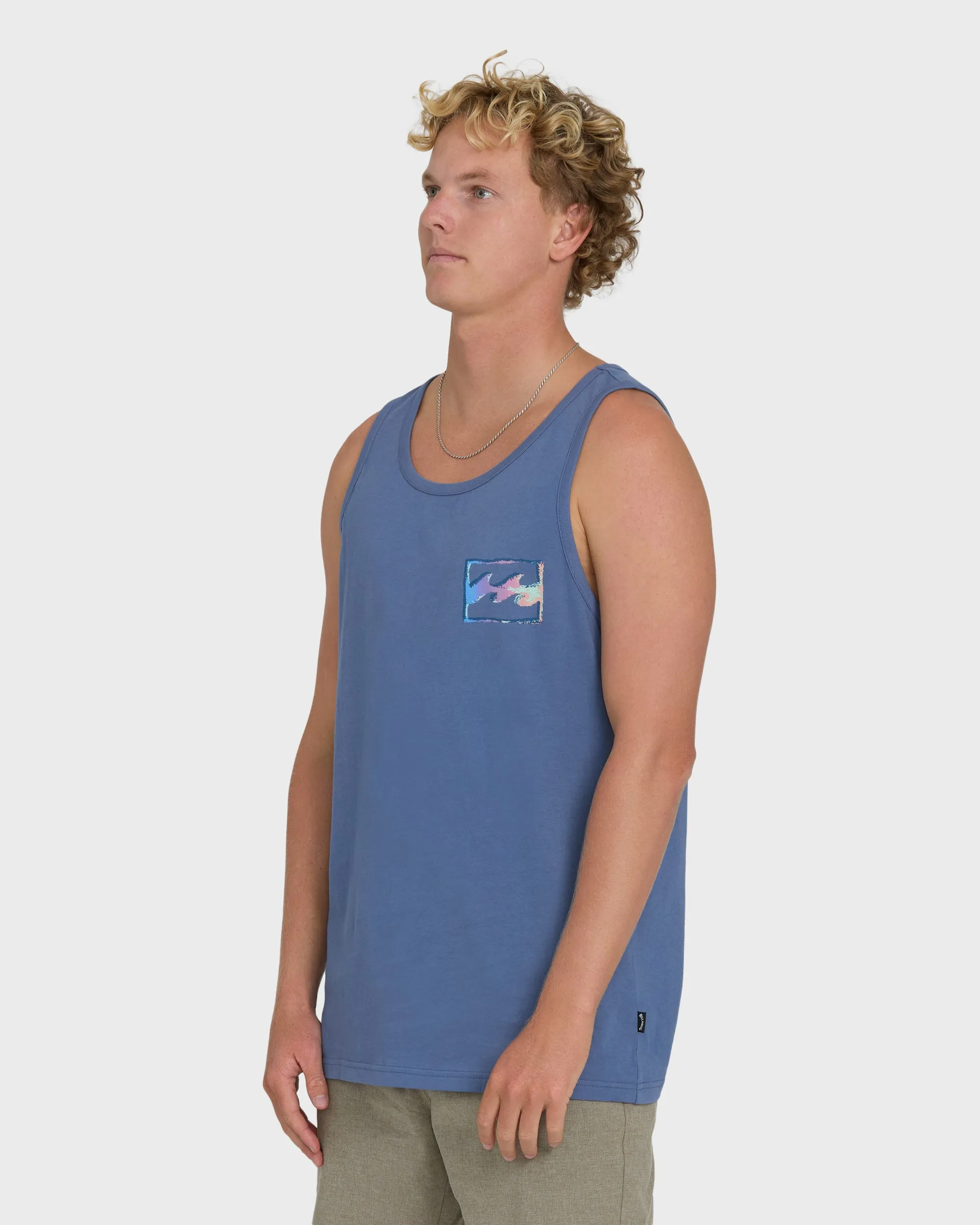 Crayon Wave Premium Tank Top - Blue Horizon sold by Billabong product image thumbnail 3