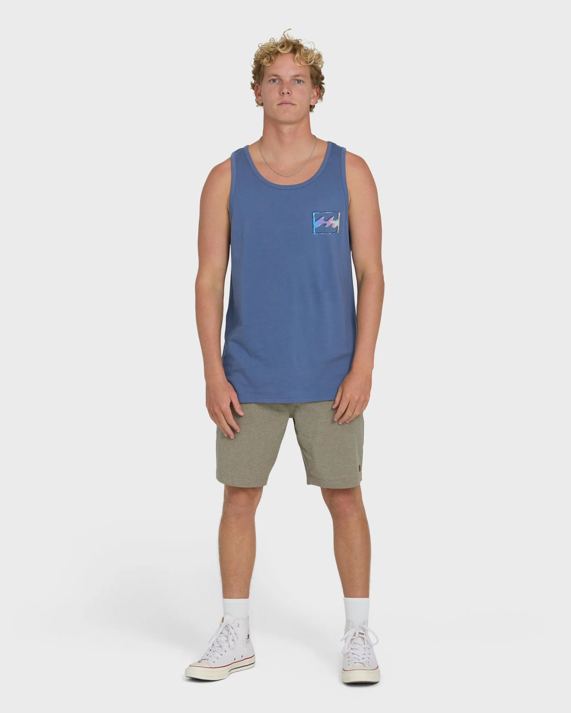 Crayon Wave Premium Tank Top - Blue Horizon sold by Billabong product image thumbnail 4