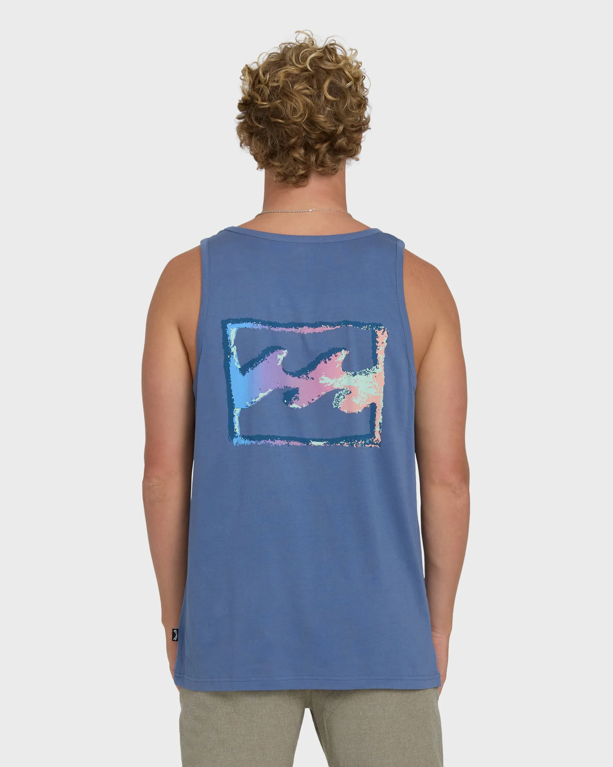 Crayon Wave Premium Tank Top - Blue Horizon sold by Billabong product image thumbnail 2