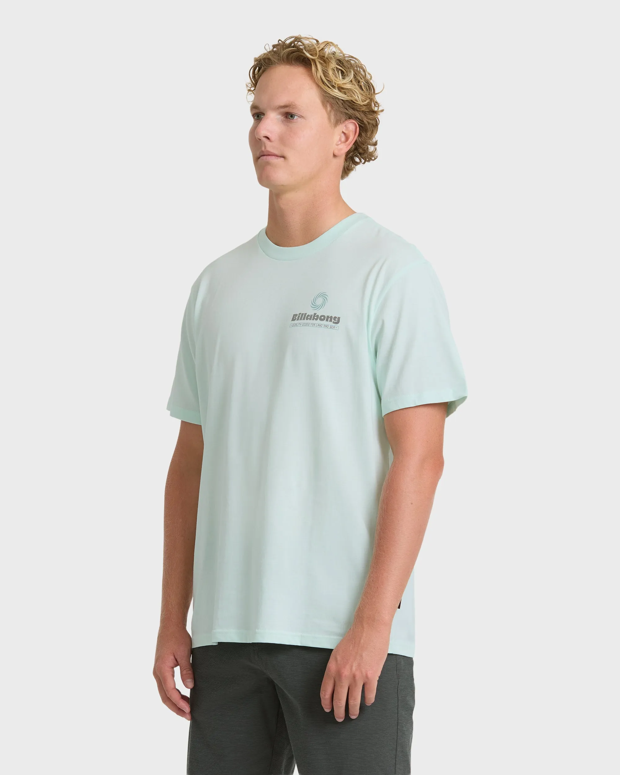 Single Fin Premium Short Sleeve Knit T-Shirt - Sea Glass sold by Billabong product image thumbnail 3