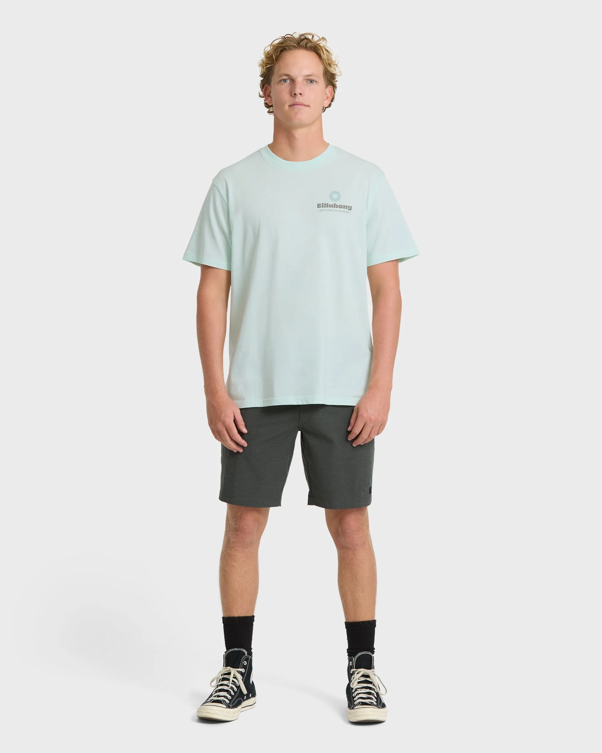 Single Fin Premium Short Sleeve Knit T-Shirt - Sea Glass sold by Billabong product image thumbnail 4