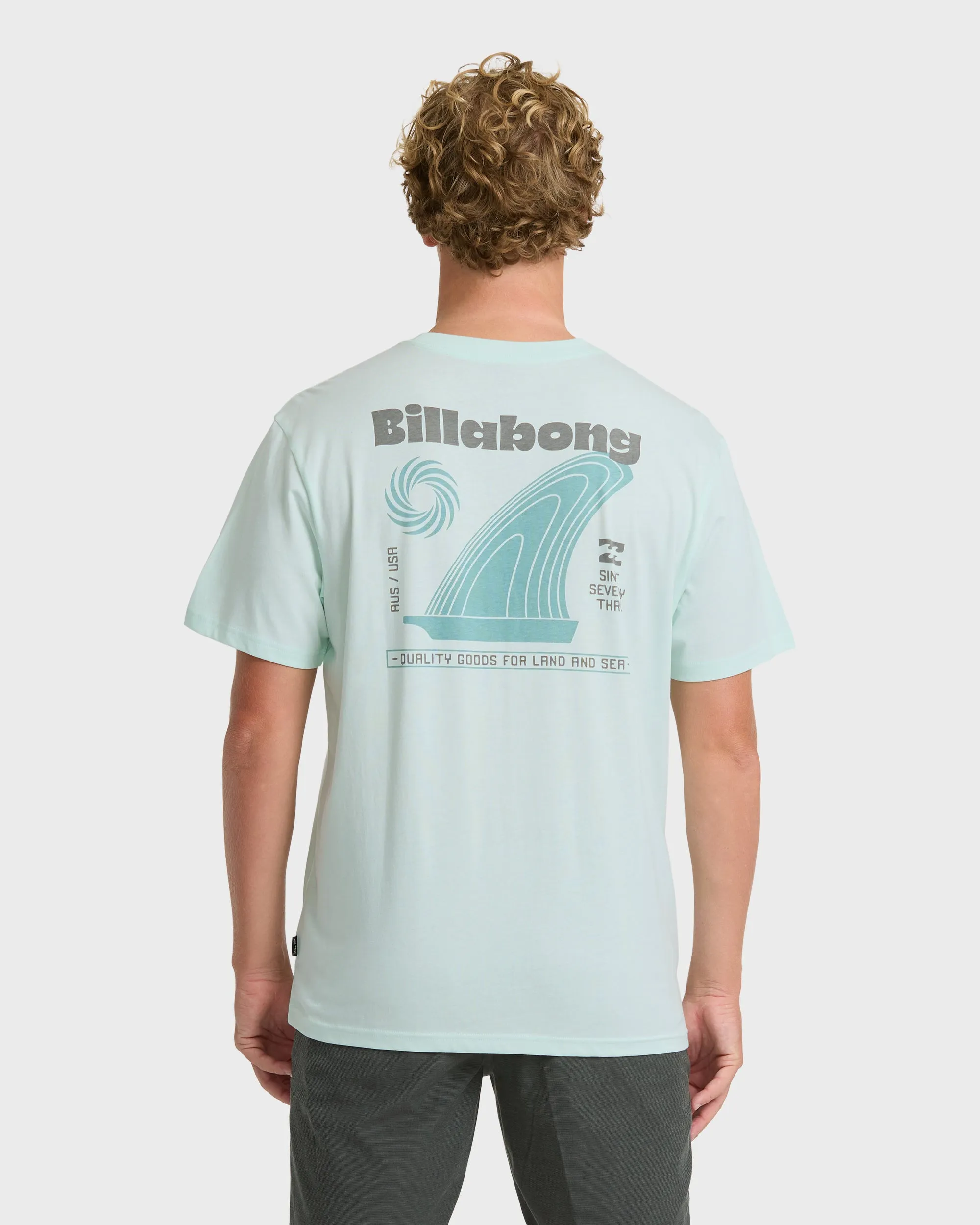 Single Fin Premium Short Sleeve Knit T-Shirt - Sea Glass sold by Billabong product image thumbnail 2