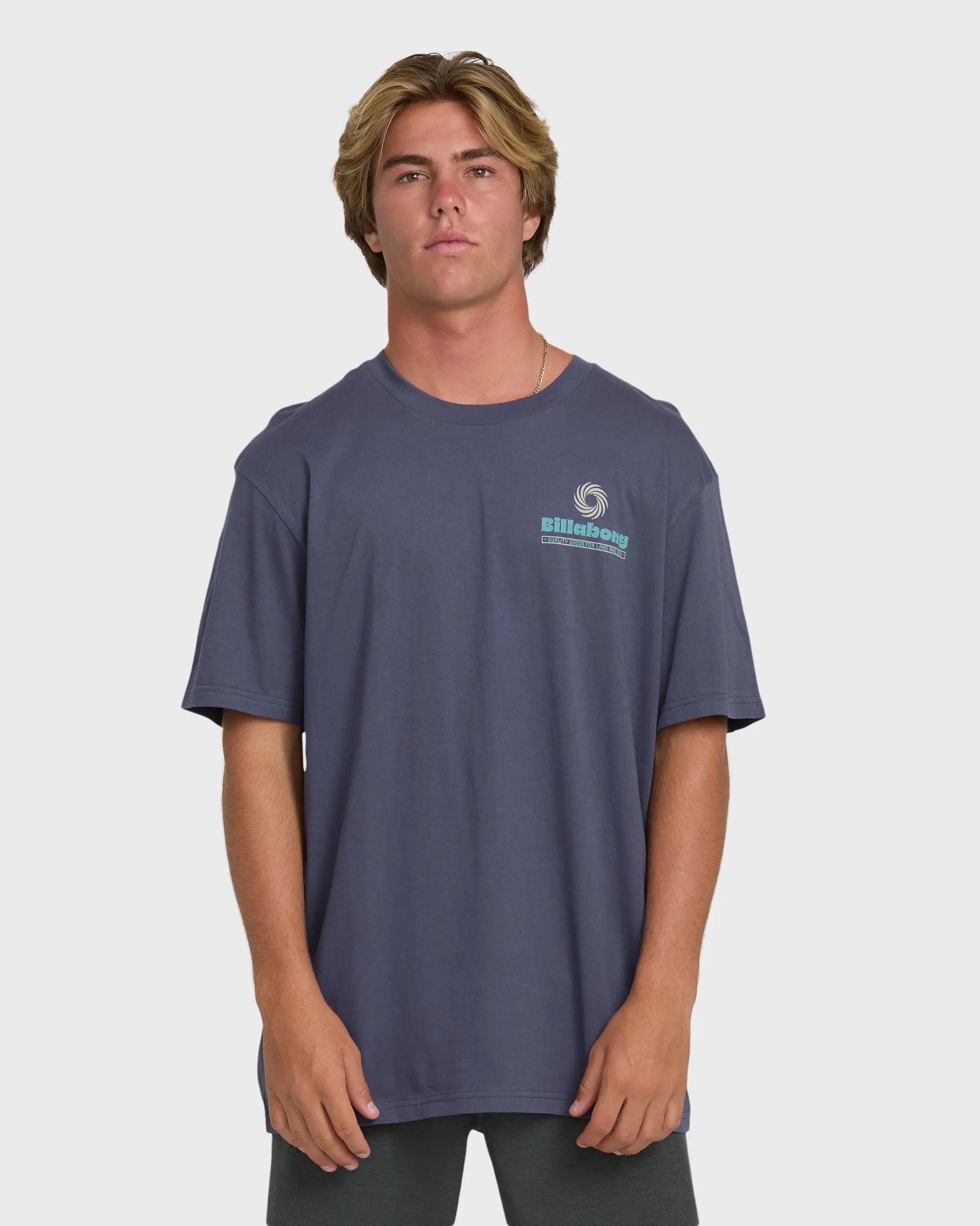 Single Fin Premium Short Sleeve Knit T-Shirt - Graystone sold by Billabong