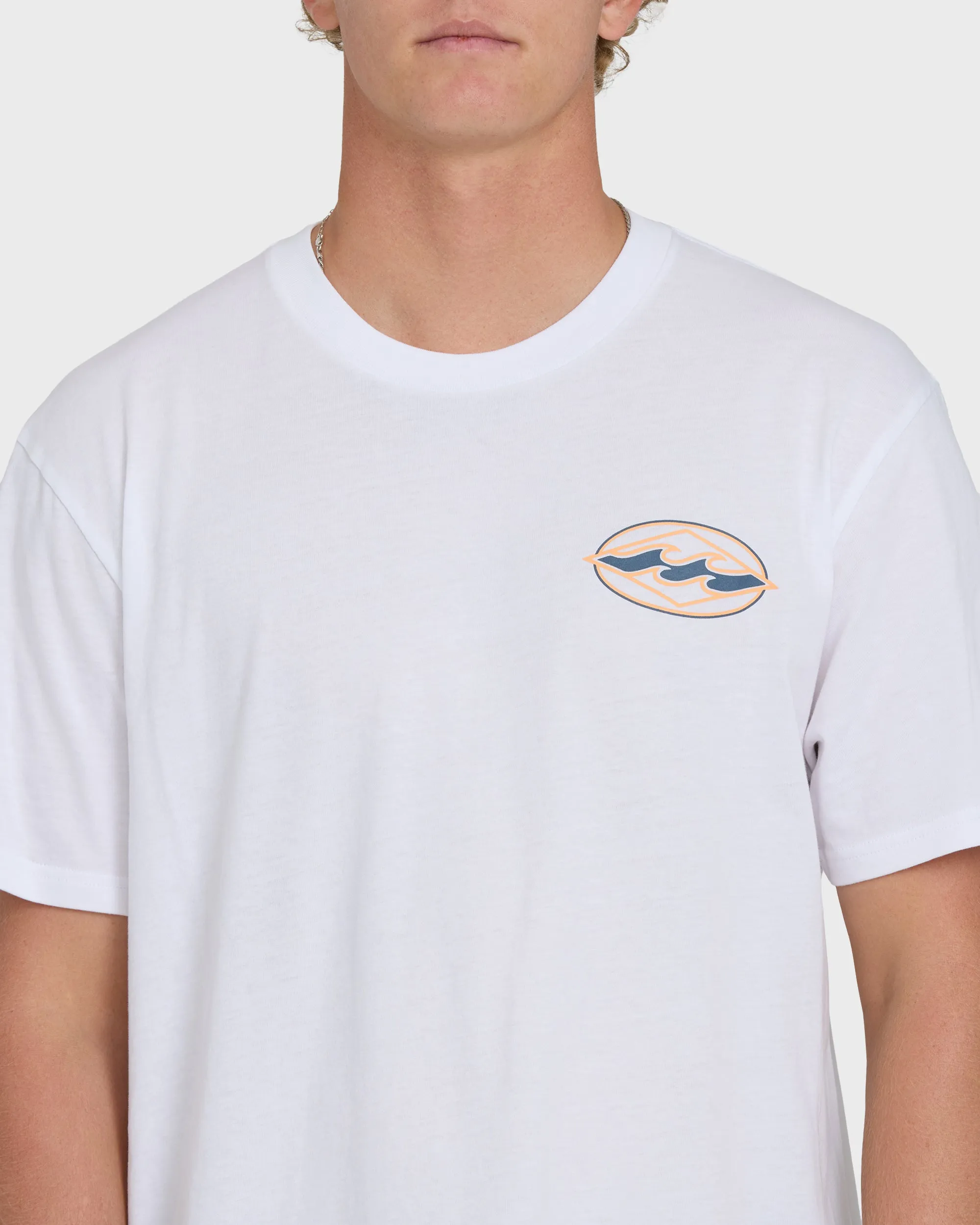 Rotor Diamond Premium Short Sleeve Knit Graphic T-Shirt - White sold by Billabong product image thumbnail 5