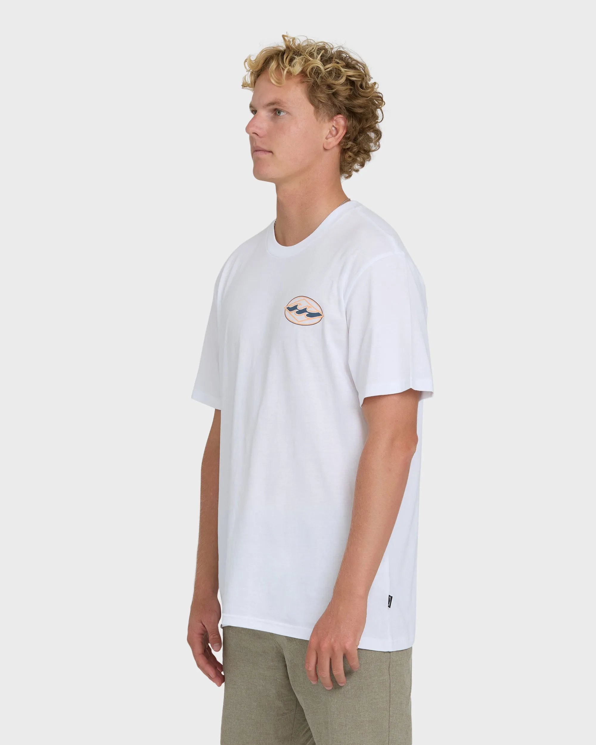 Rotor Diamond Premium Short Sleeve Knit Graphic T-Shirt - White sold by Billabong product image thumbnail 3