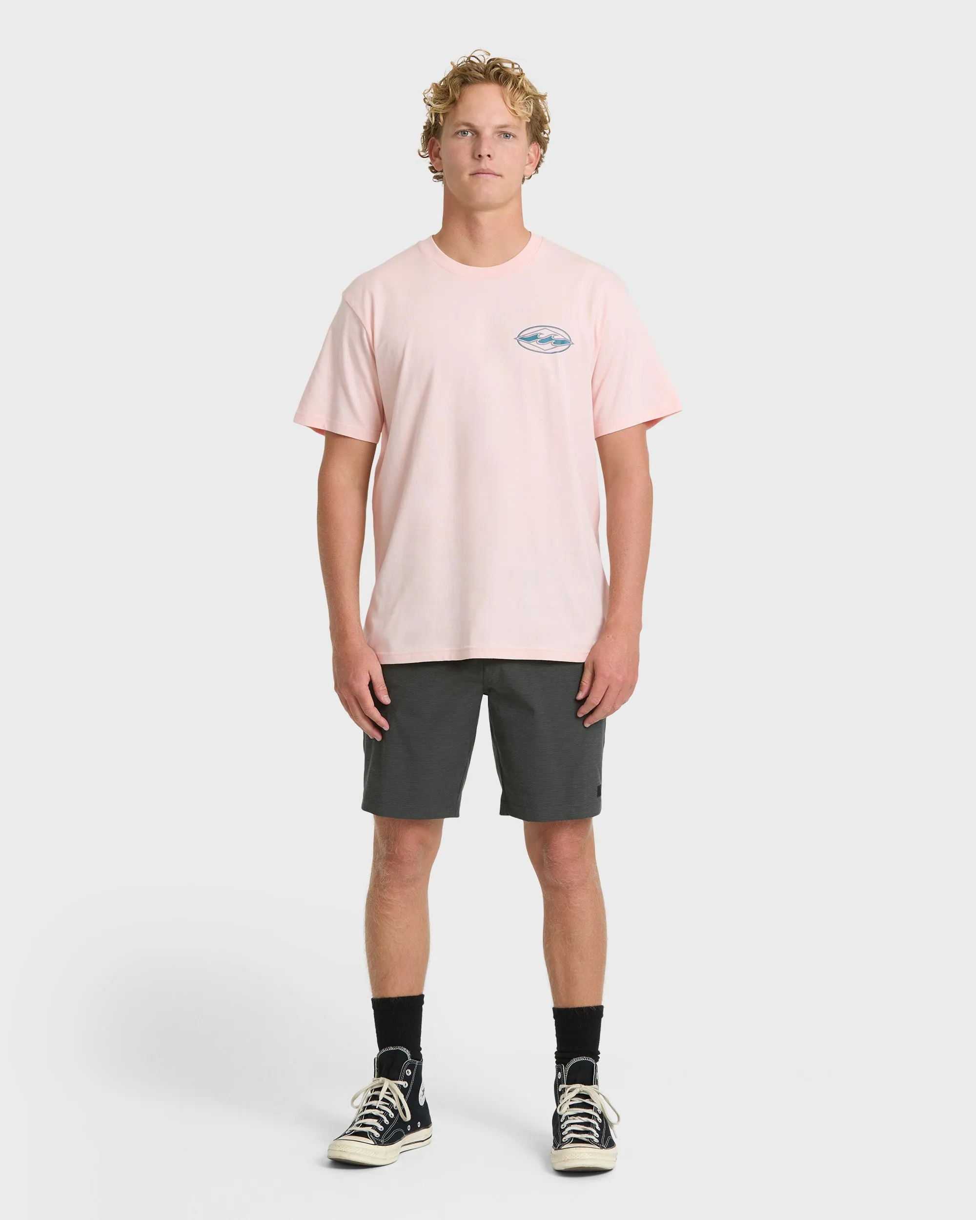 Rotor Diamond Premium Short Sleeve Knit Graphic T-Shirt - Light Pink sold by Billabong product image thumbnail 4
