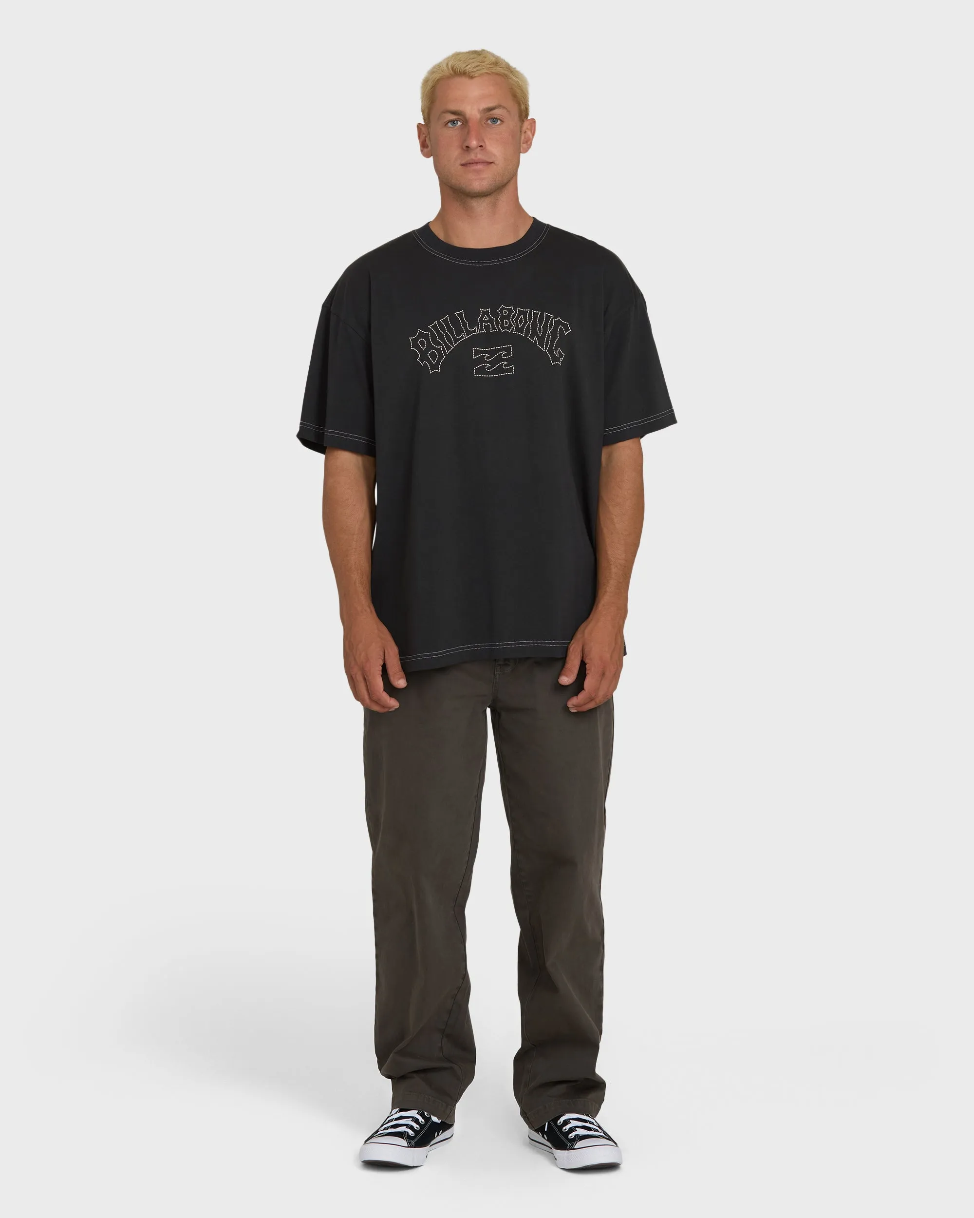 Dash OG Short Sleeve Knit T-Shirt - Washed Black sold by Billabong product image thumbnail 4