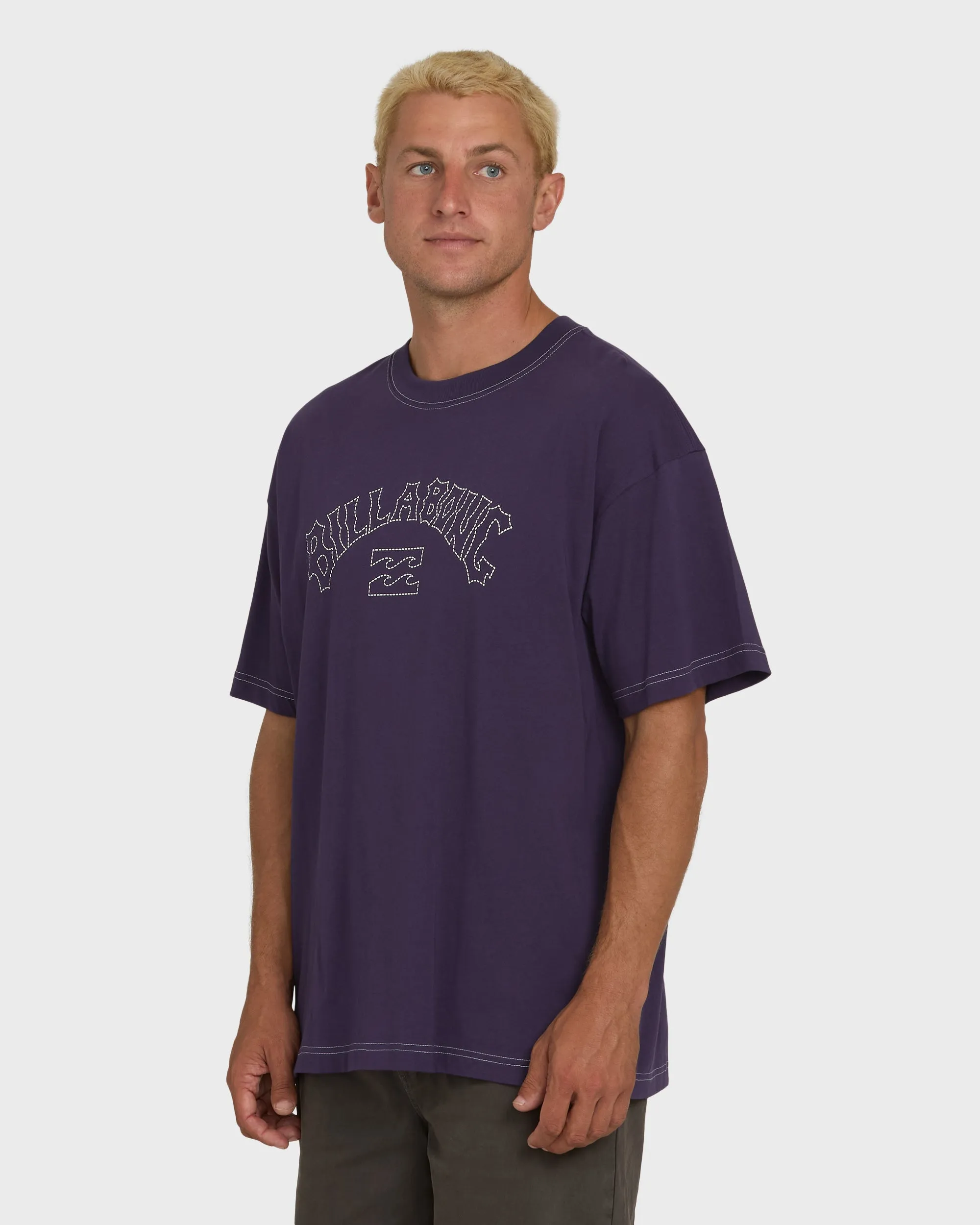 Dash OG Short Sleeve Knit T-Shirt - Purple Velvet sold by Billabong product image thumbnail 3