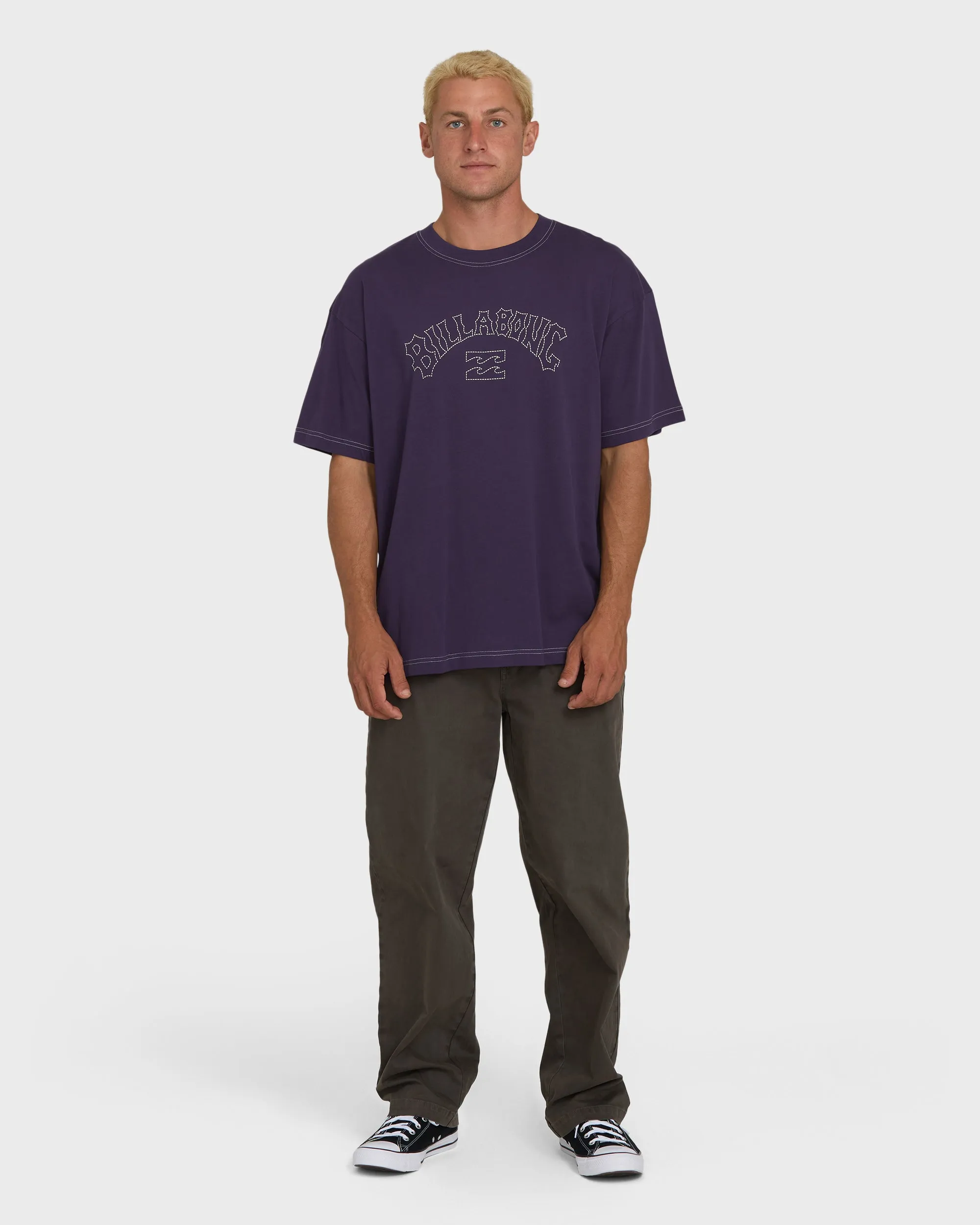 Dash OG Short Sleeve Knit T-Shirt - Purple Velvet sold by Billabong product image thumbnail 4