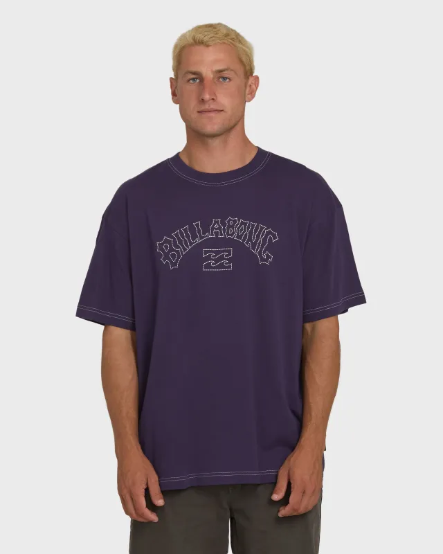 Dash OG Short Sleeve Knit T-Shirt - Purple Velvet made by Billabong