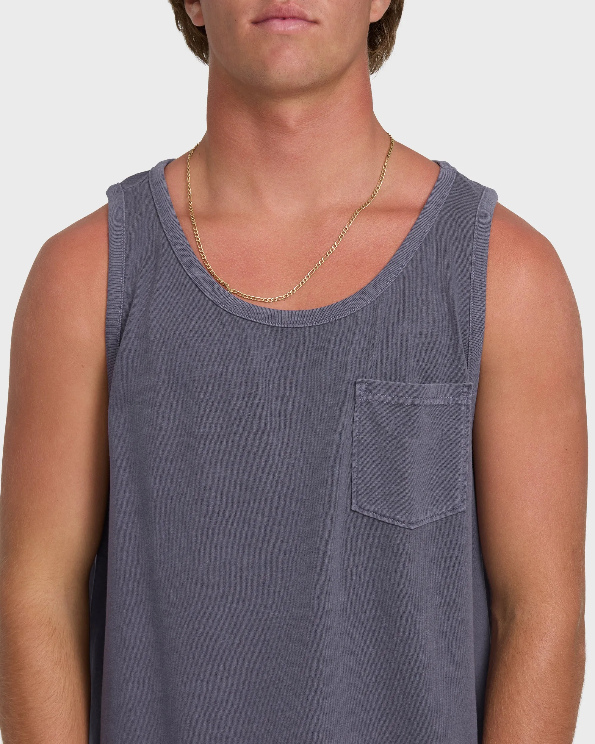 Essential Pocket Wave Washed Premium Tank Top - Graystone sold by Billabong product image thumbnail 5