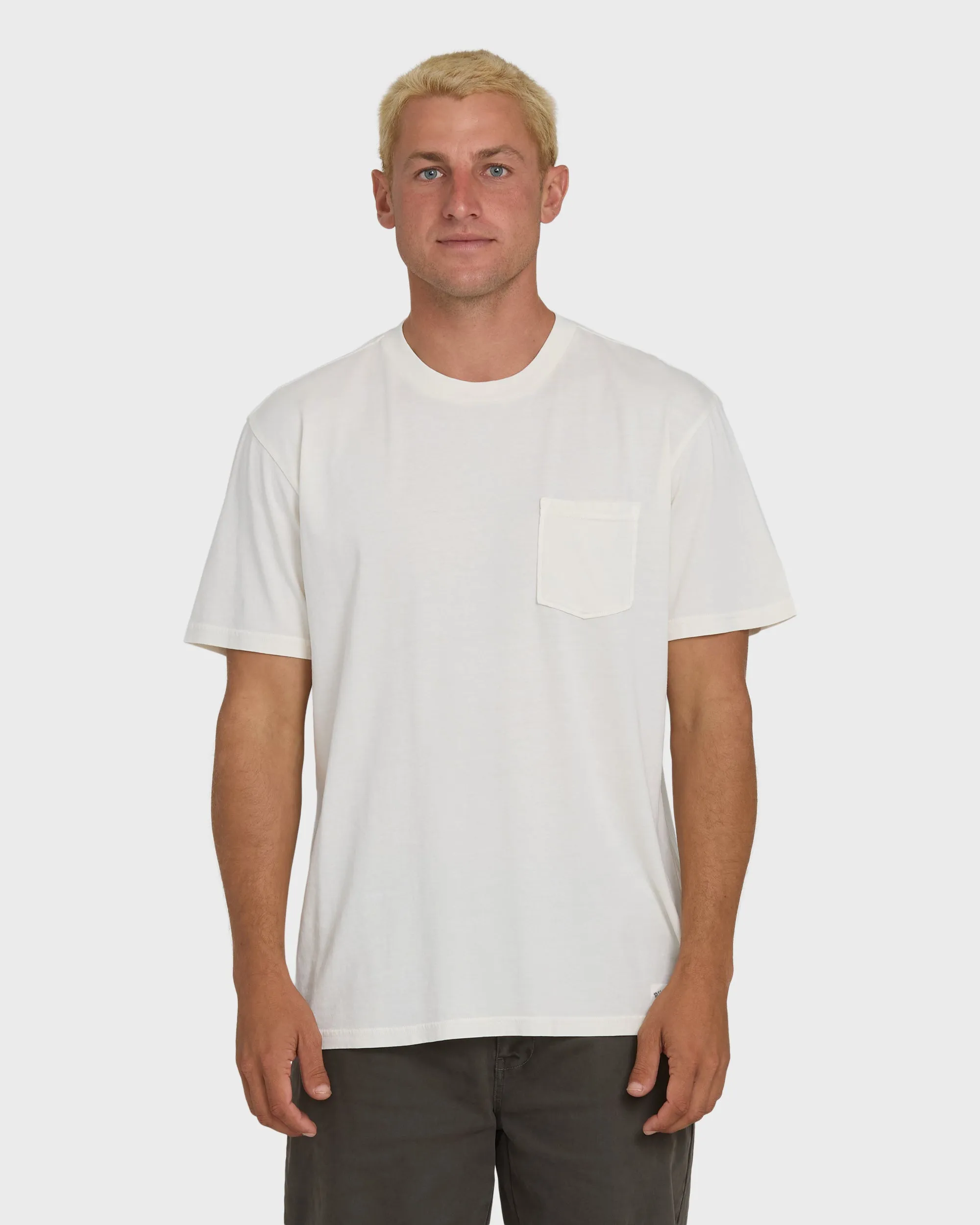 Essential Wave Washed Premium Short Sleeve Pocket Tee - Off White sold by Billabong