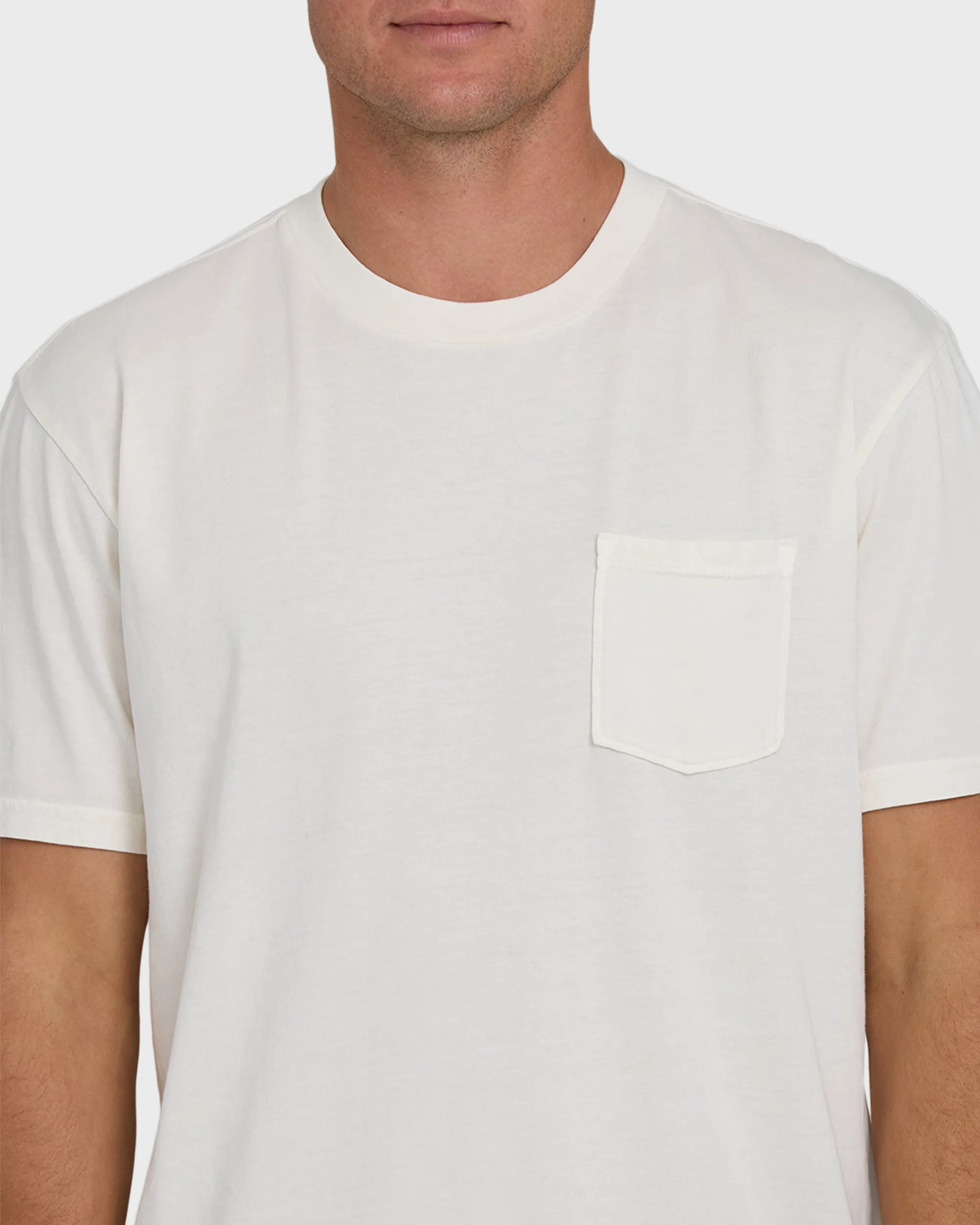 Essential Wave Washed Premium Short Sleeve Pocket Tee - Off White sold by Billabong product image thumbnail 5